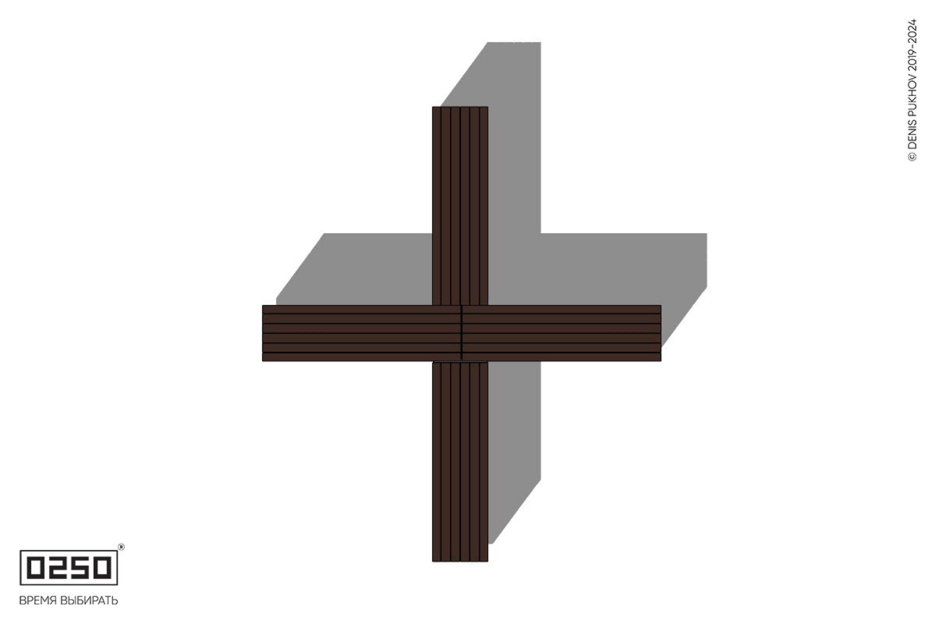 Уличная Крестовая скамейка на блоке производство 0250, module