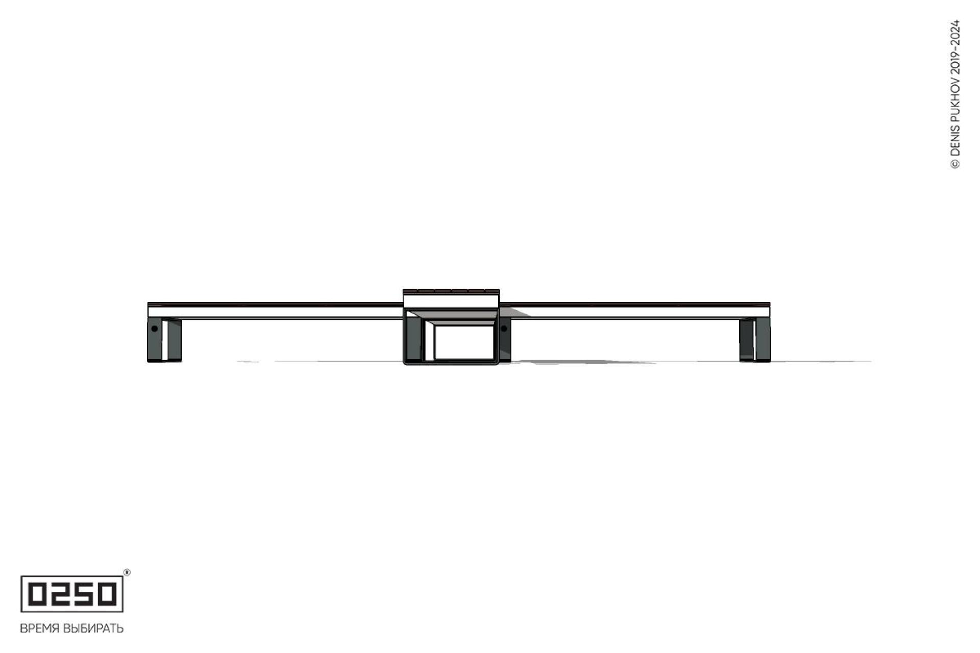 Уличная Крестовая скамейка на ножках производство 0250