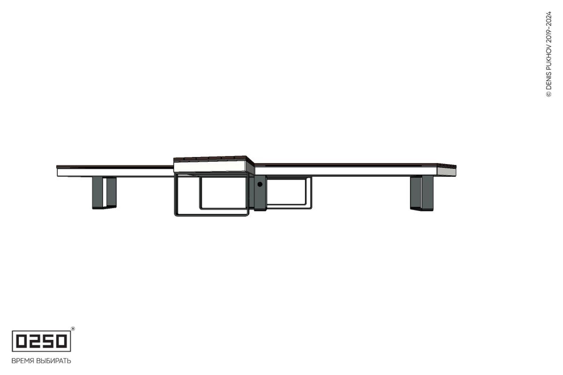 Уличная Крестовидная скошенная скамейка на ножках производство 0250 Уличная Крестовидная скошенная скамейка на ножках производство 0250