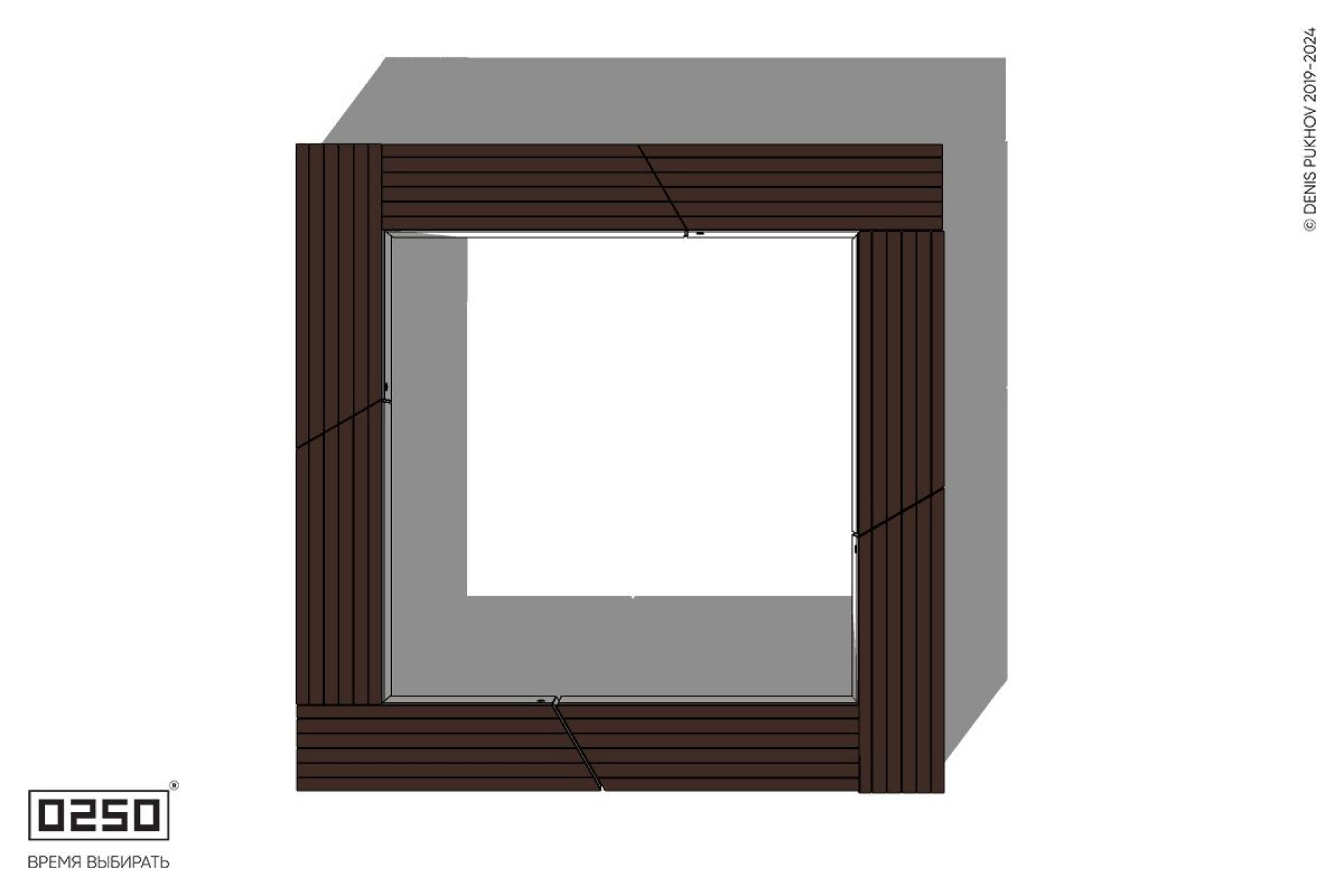 Уличная Квадратная скамейка на блоке двухпролетная укороченная производство 0250, module