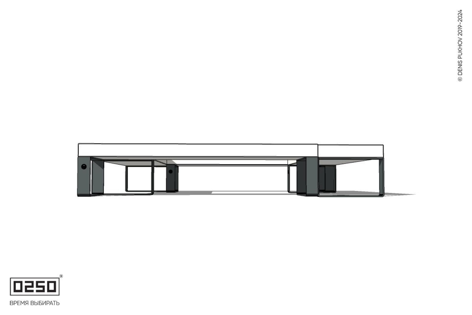 Уличная Бетонная квадратная скамейка на ножках производство 0250 Уличная Бетонная квадратная скамейка на ножках производство 0250