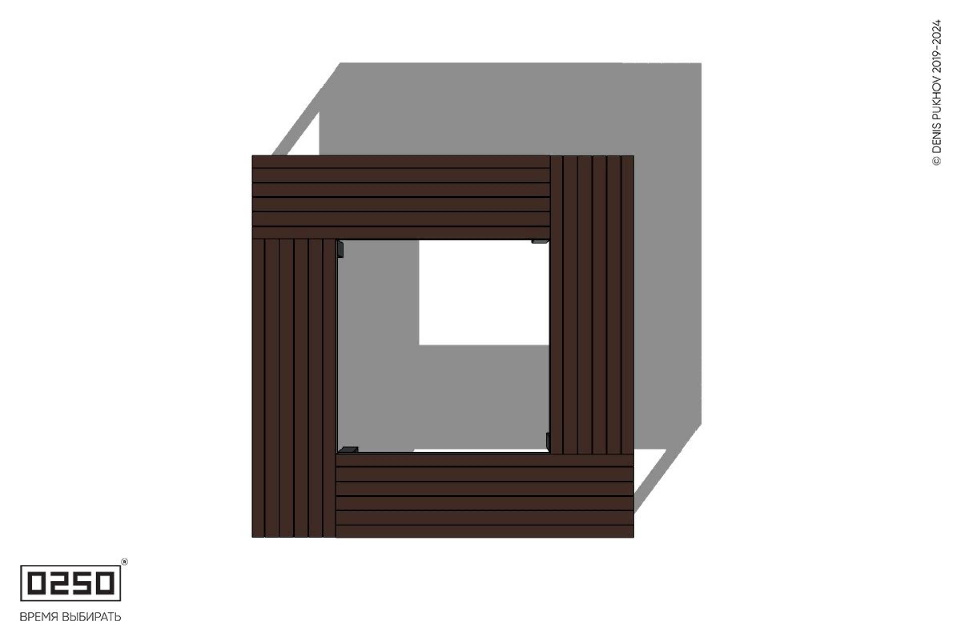 Уличная Квадратная скамейка на ножках производство 0250, module