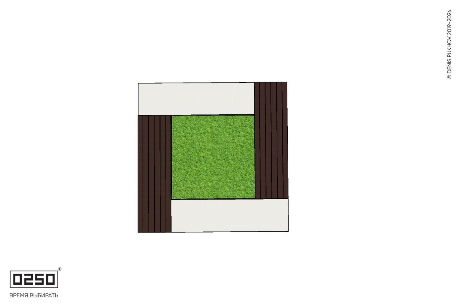 Уличная Квадратная скамейка цветник с комбинированным настилом производство 0250