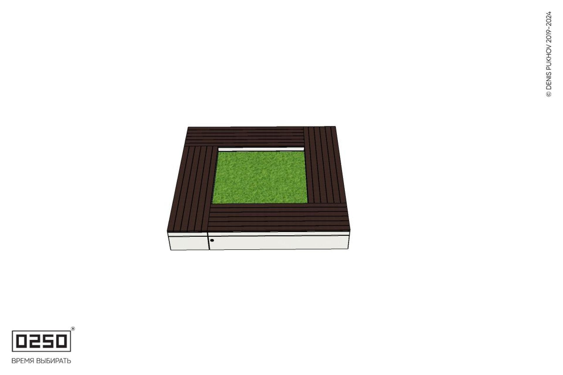 Уличная Квадратная скамейка цветник производство 0250, modul+