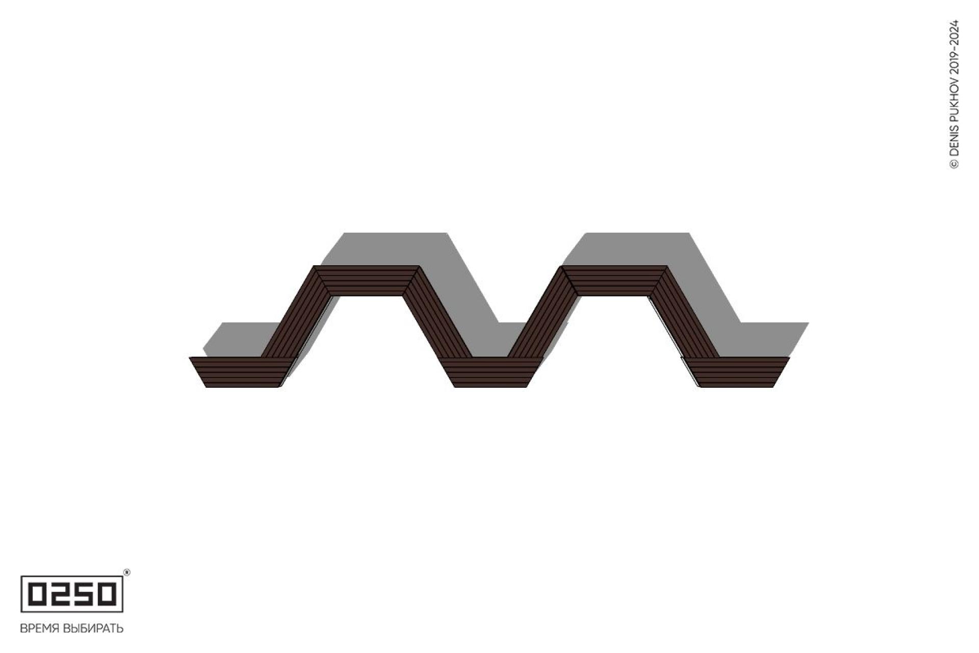 Уличная M-образная трапецеидальная короткая скамейка на блоке производство 0250, module