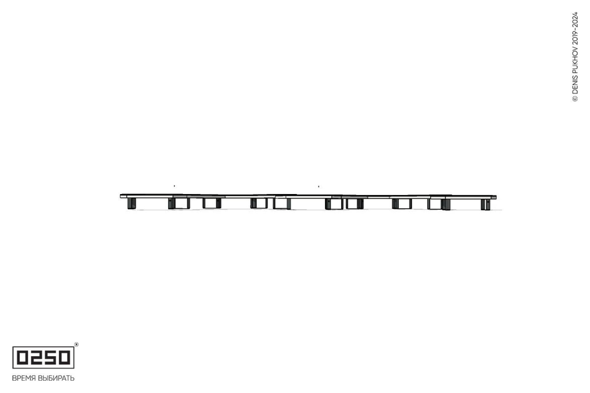 Уличная W-образная трапецеидальная скамейка на ножках производство 0250