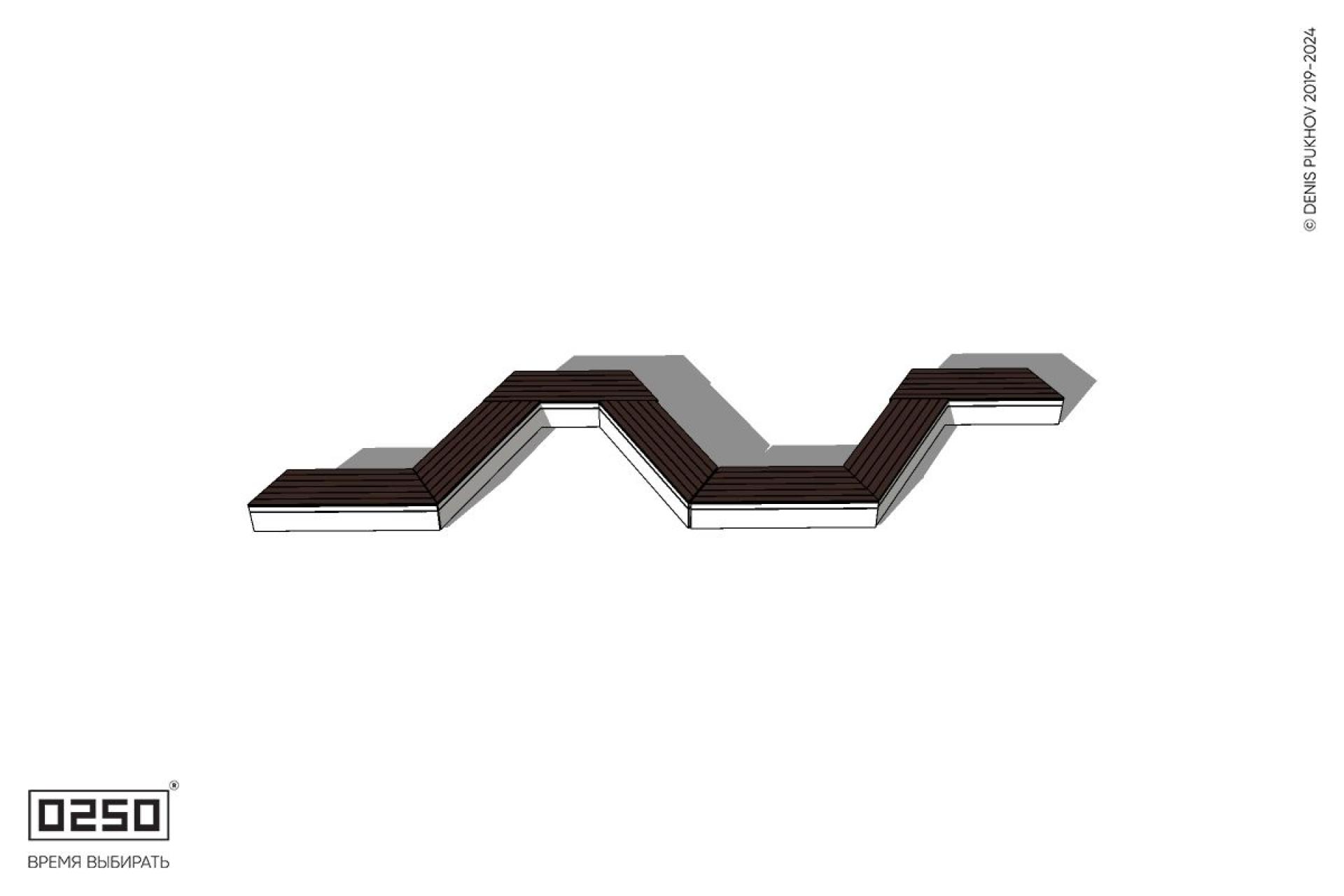 Уличная N-образная трапецеидальная скамейка на блоке производство 0250