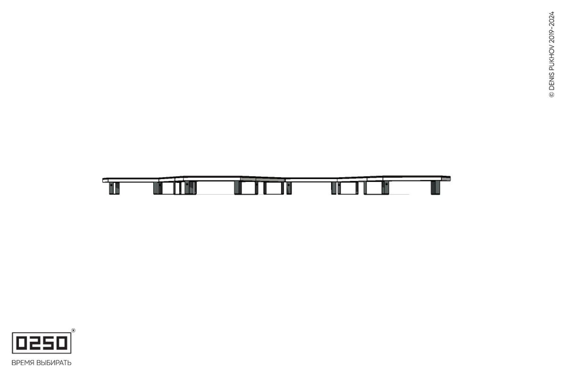 Уличная N-образная трапецеидальная скамейка на ножках производство 0250