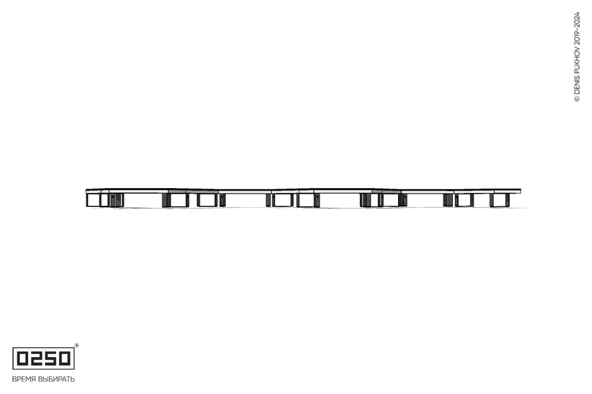 Уличная S-образная трапецеидальная короткая двойная скамейка на ножках производство 0250