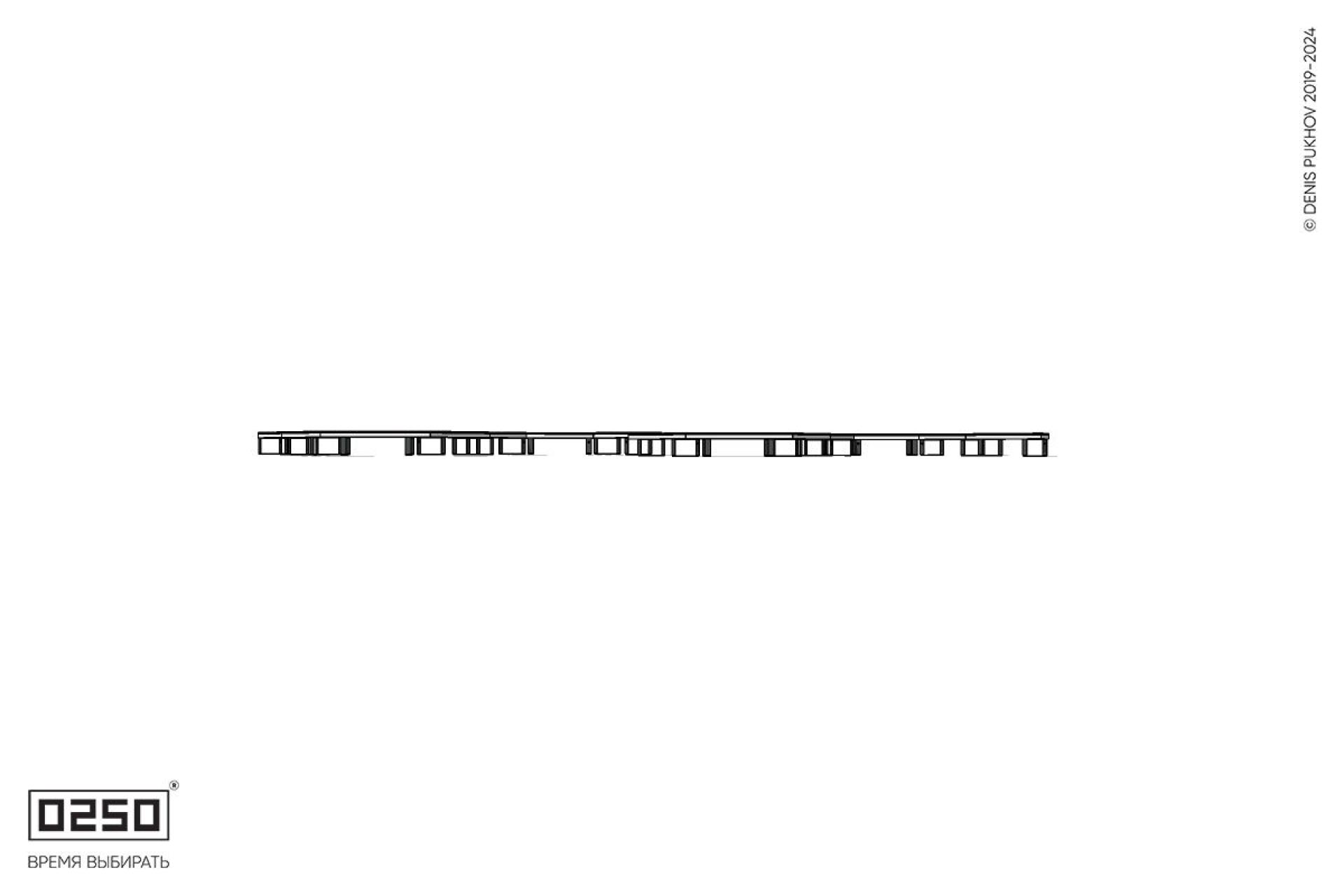 Уличная S-образная трапецеидальная широкая двойная скамейка на ножках производство 0250