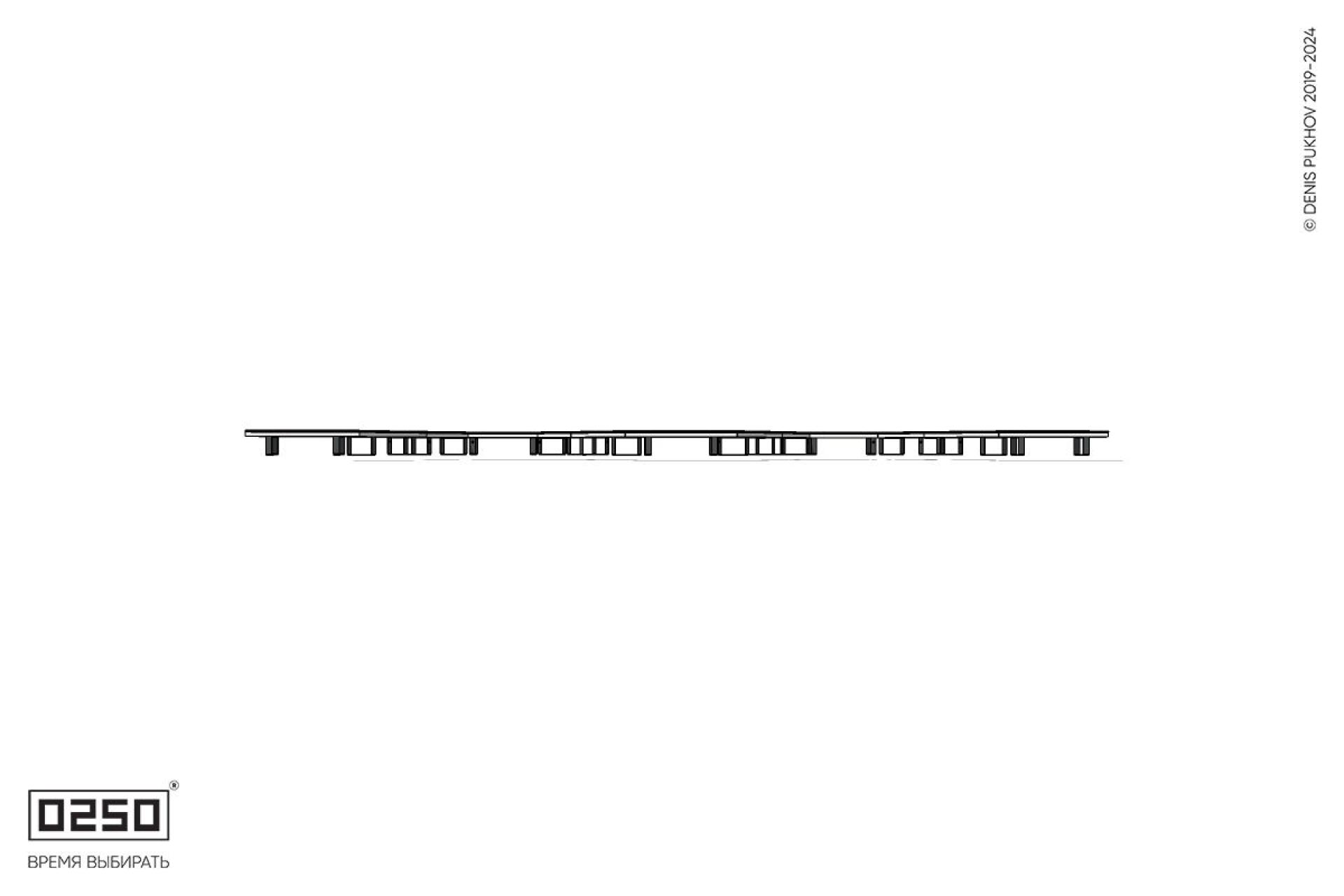 Уличная M-образная трапецеидальная широкая скамейка на ножках производство 0250