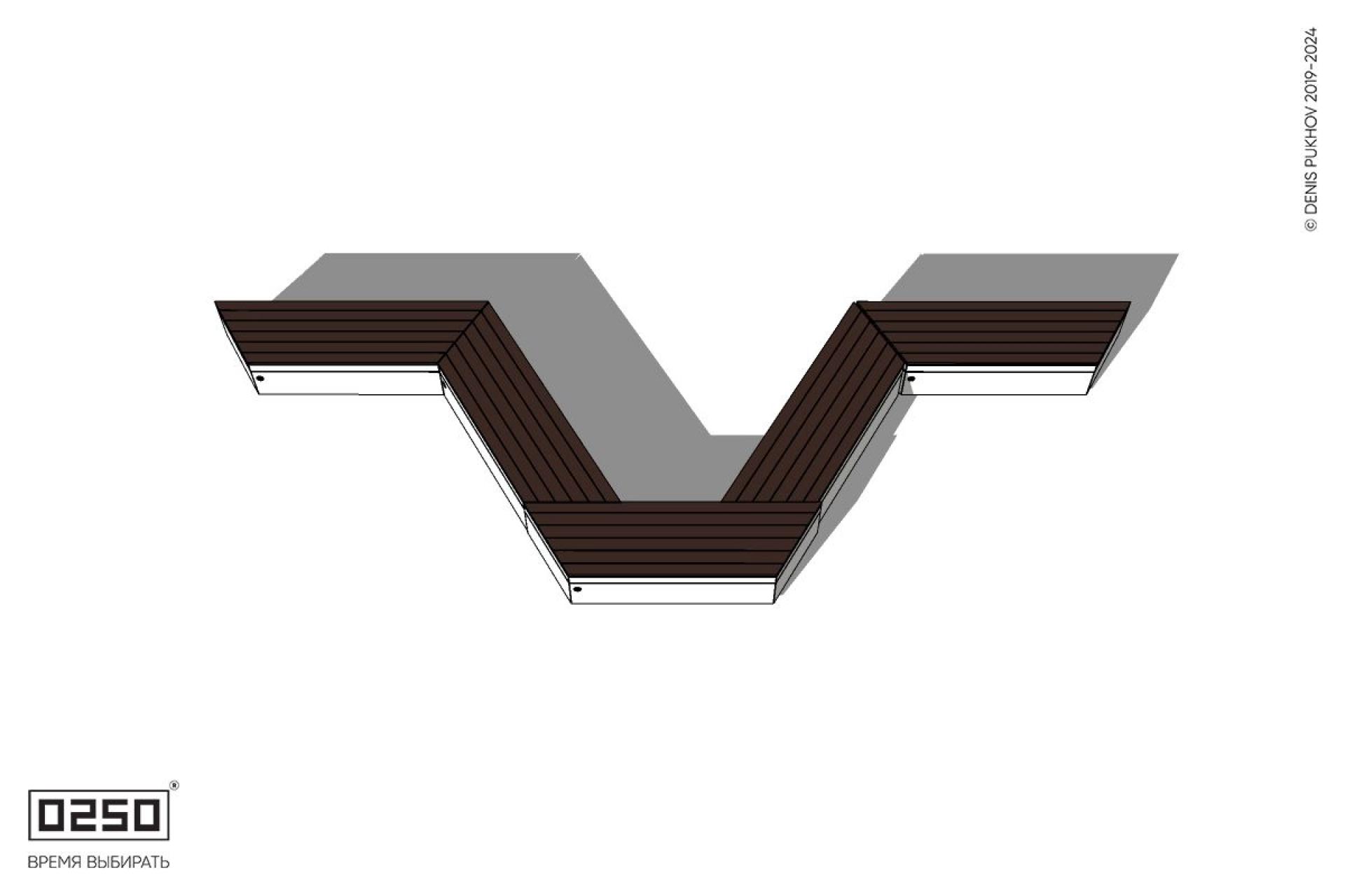 Уличная U-образная трапецеидальная скамейка на блоке производство 0250 Уличная U-образная трапецеидальная скамейка на блоке производство 0250