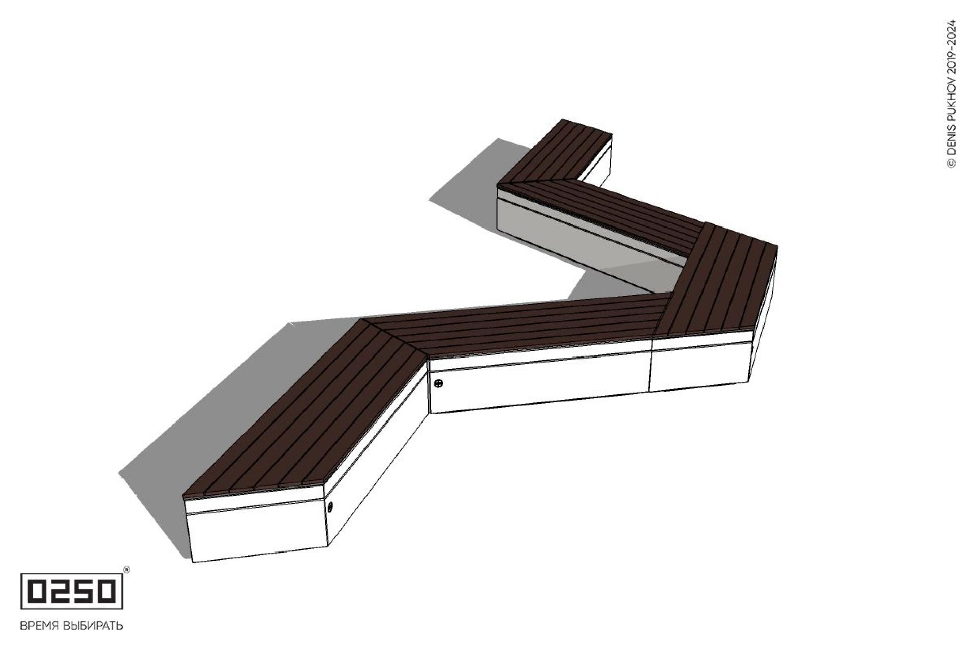 Уличная U-образная трапецеидальная скамейка на блоке производство 0250 Уличная U-образная трапецеидальная скамейка на блоке производство 0250