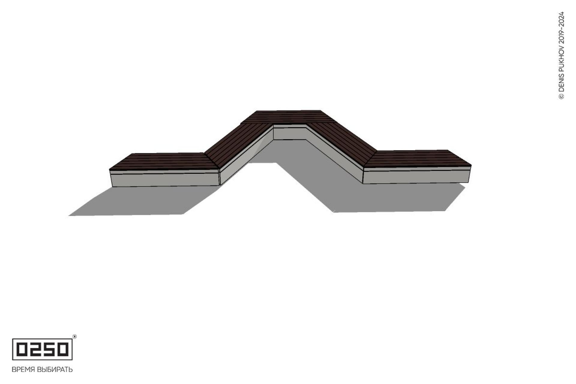 Уличная U-образная трапецеидальная скамейка на блоке производство 0250 Уличная U-образная трапецеидальная скамейка на блоке производство 0250