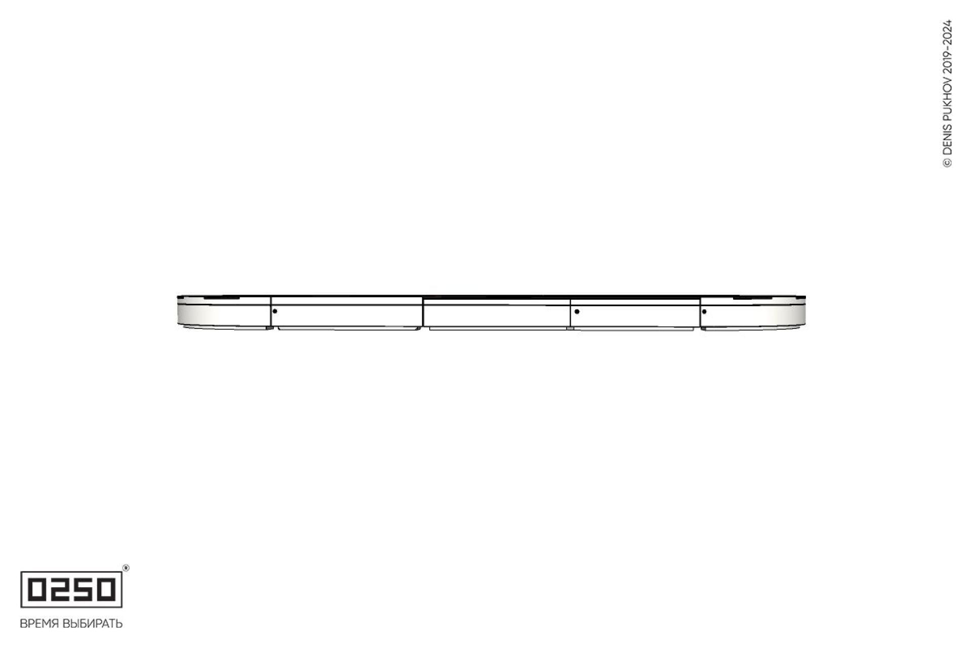 Уличная Округлая трехпролетная скамейка на блоке с комбинированным настилом производство 0250