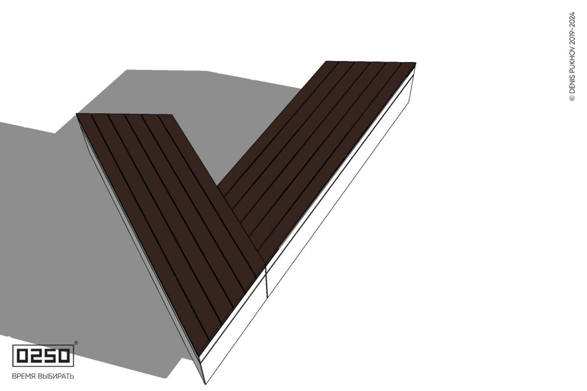 Уличная Остроугольная скамейка на блоке производство 0250