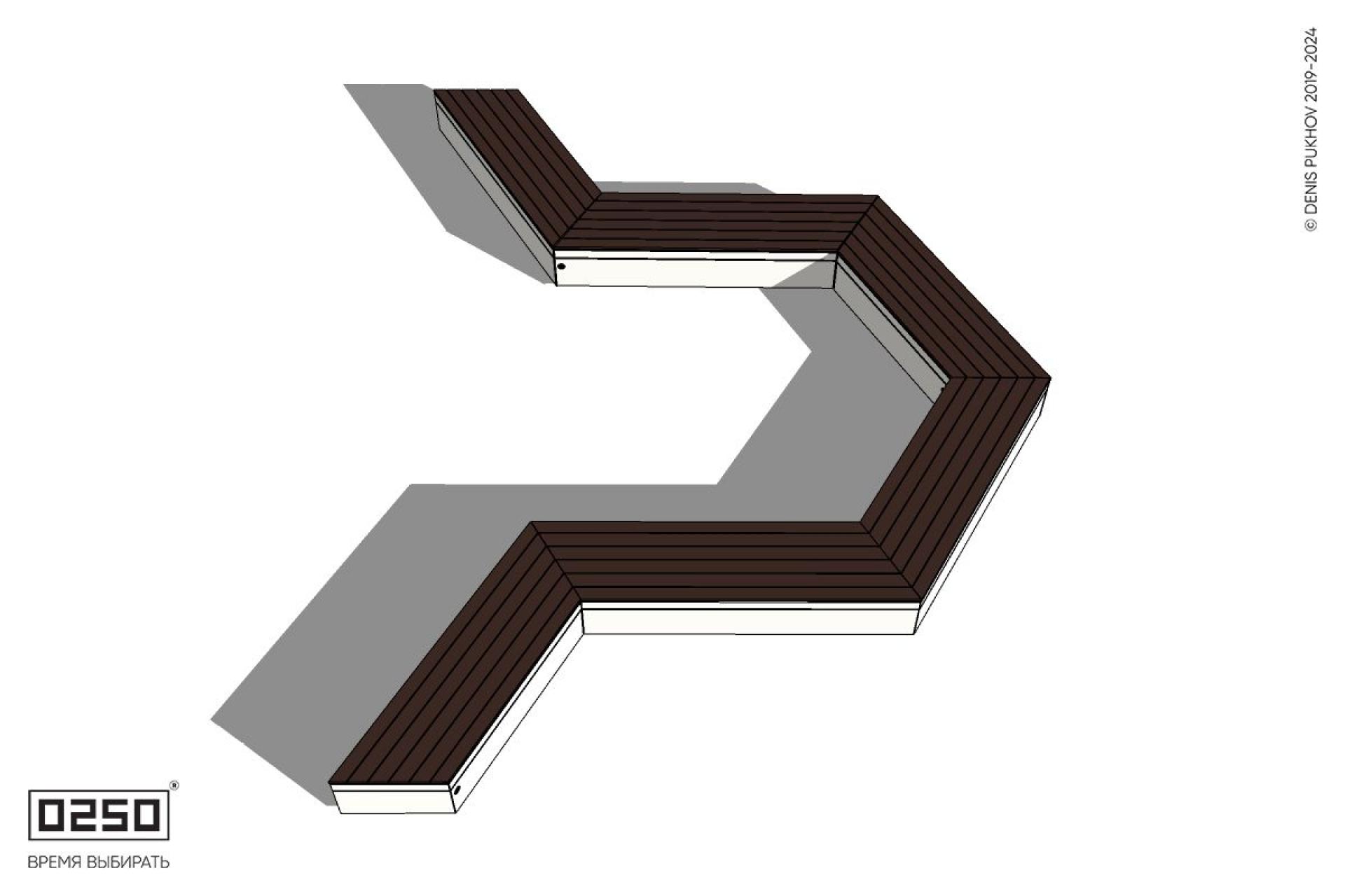 Уличная U-образная гексагональная скамейка на блоке производство 0250 Уличная U-образная гексагональная скамейка на блоке производство 0250