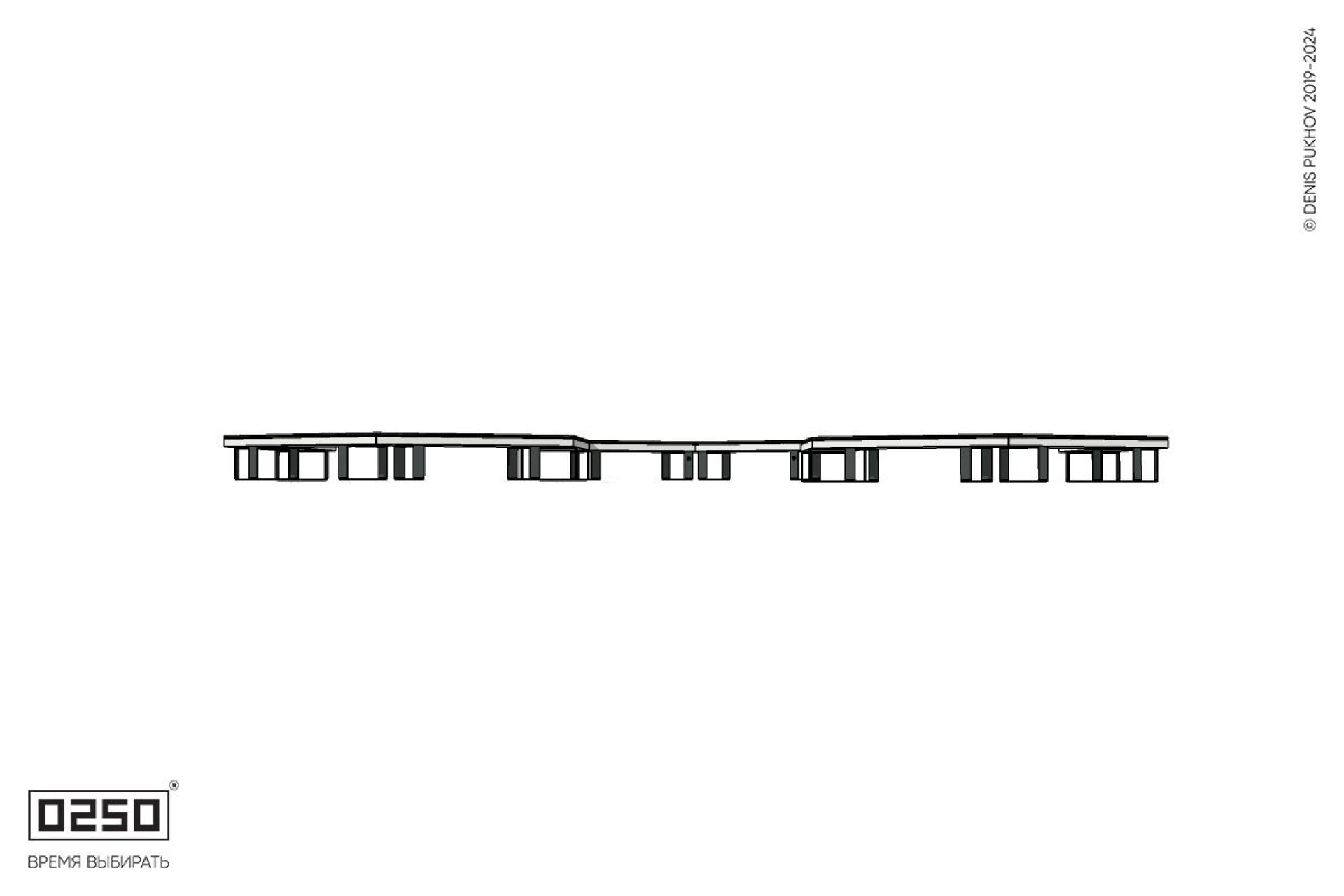 Уличная W-образная гексагональная скамейка на ножках производство 0250