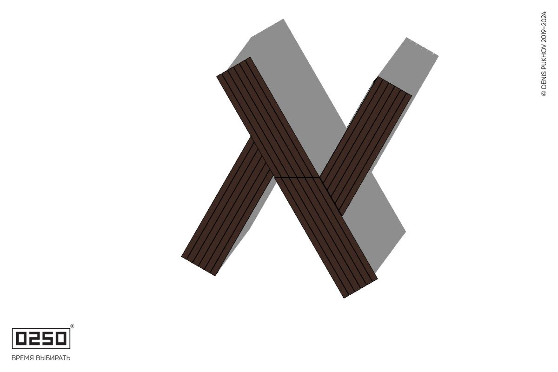 Уличная Пересеченная скамейка на блоке производство 0250, module