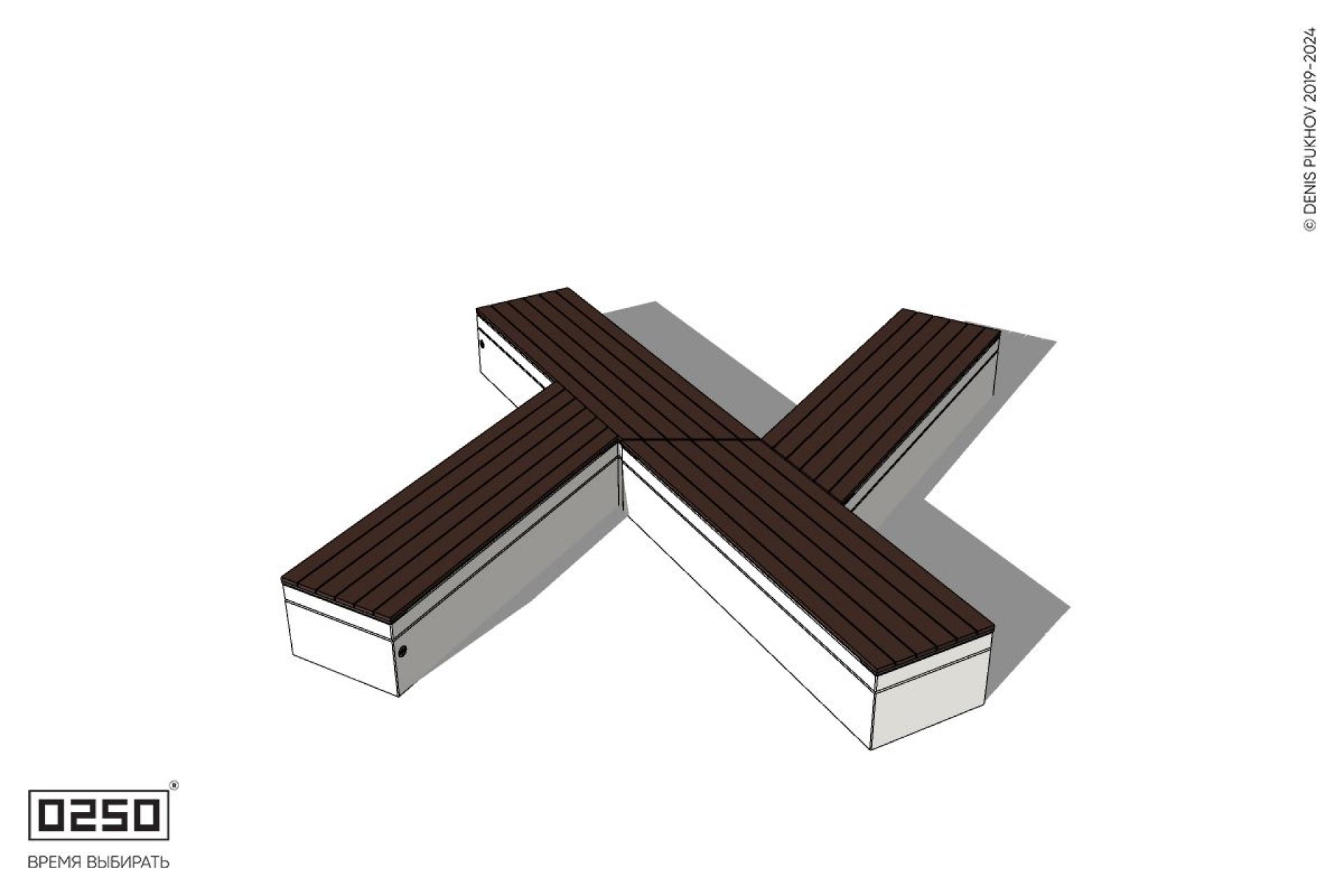 Уличная Пересеченная скамейка на блоке производство 0250