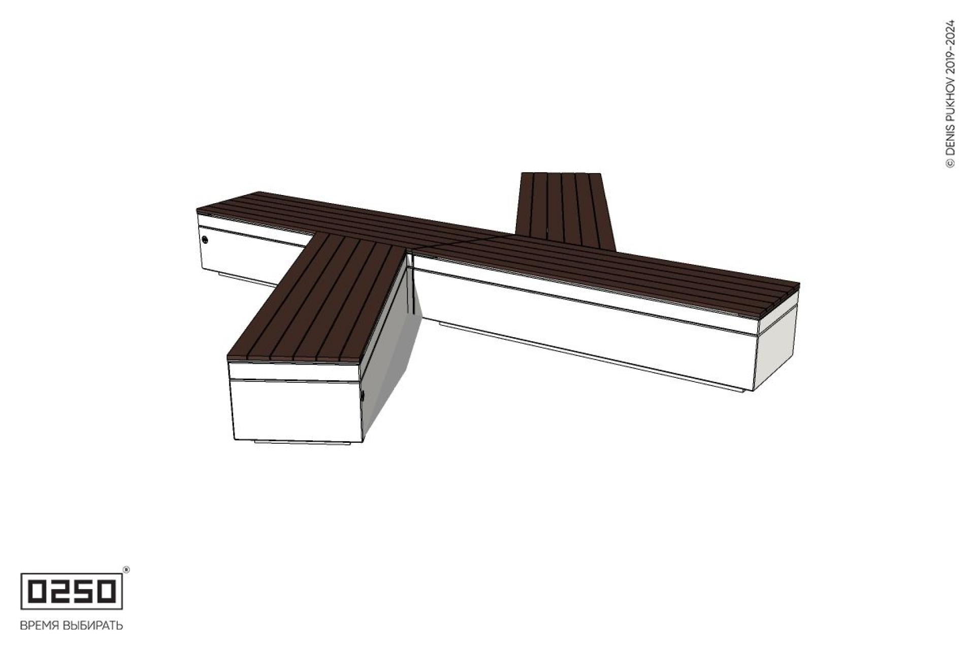 Уличная Пересеченная скамейка на блоке производство 0250