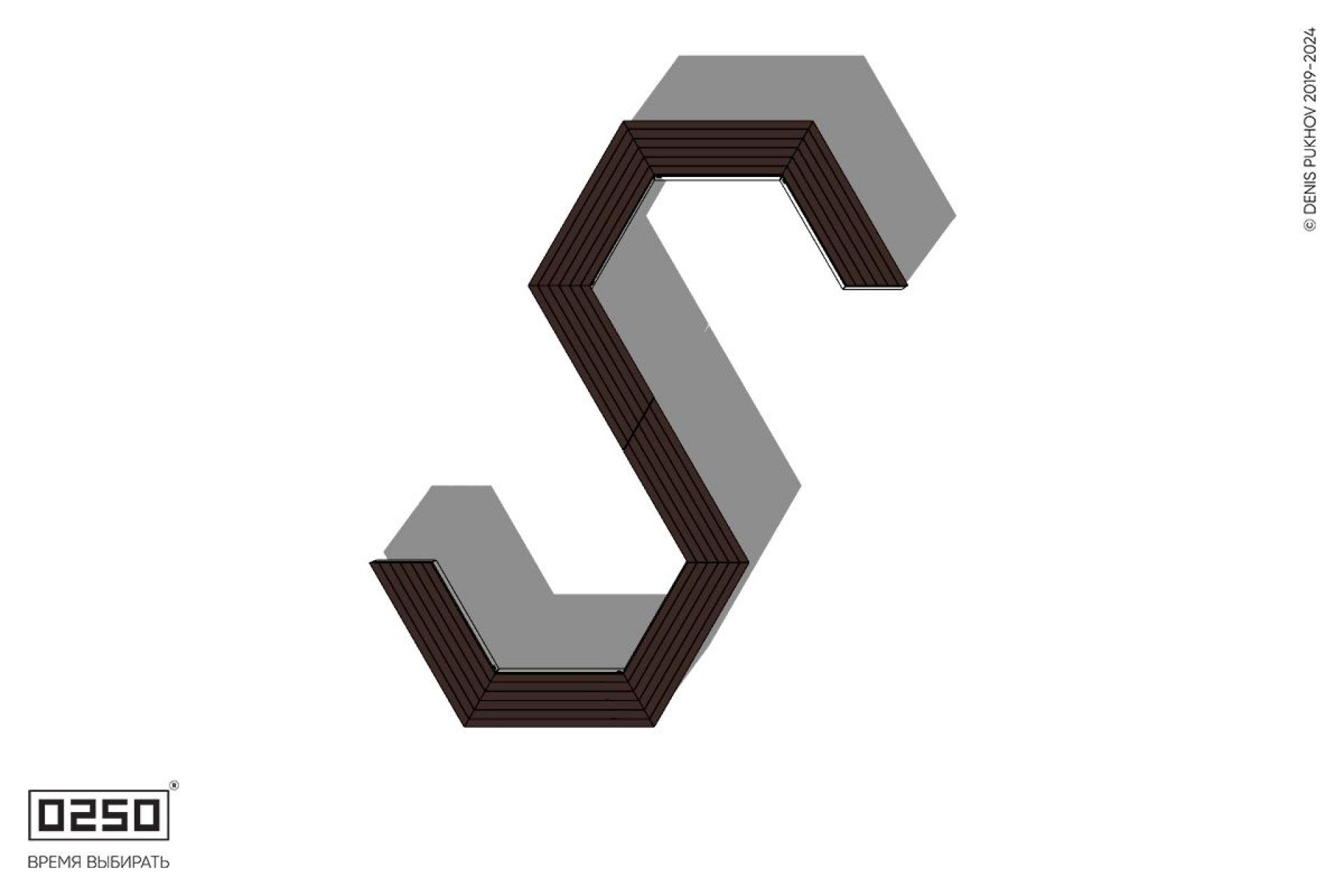 S-образная гексагональная широкая скамейка на блоке Уличная S-образная гексагональная широкая скамейка на блоке производство 0250, module