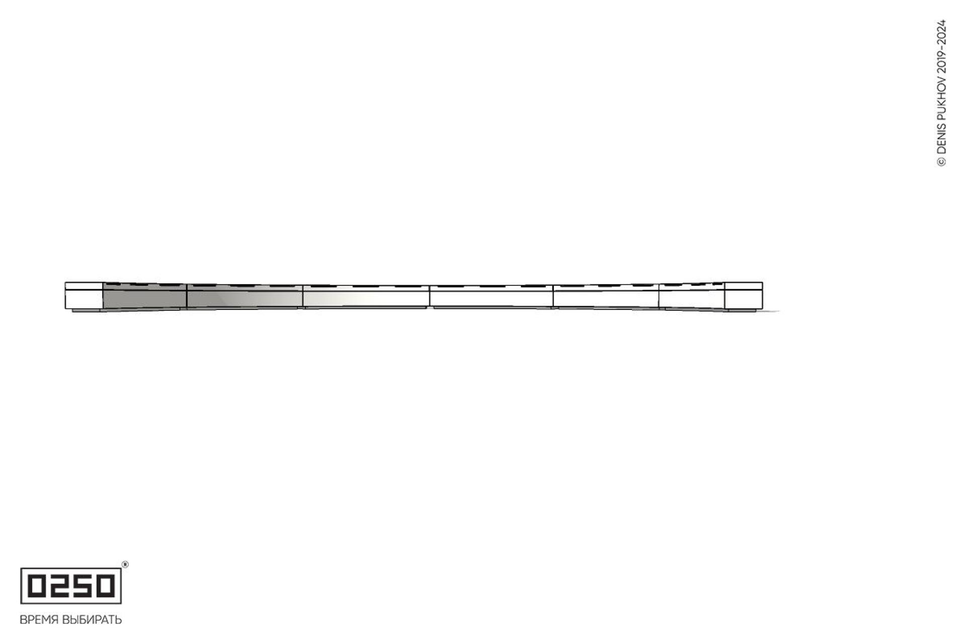 Уличная Полукольцевая скамейка шестипролетная на блоке производство 0250, module