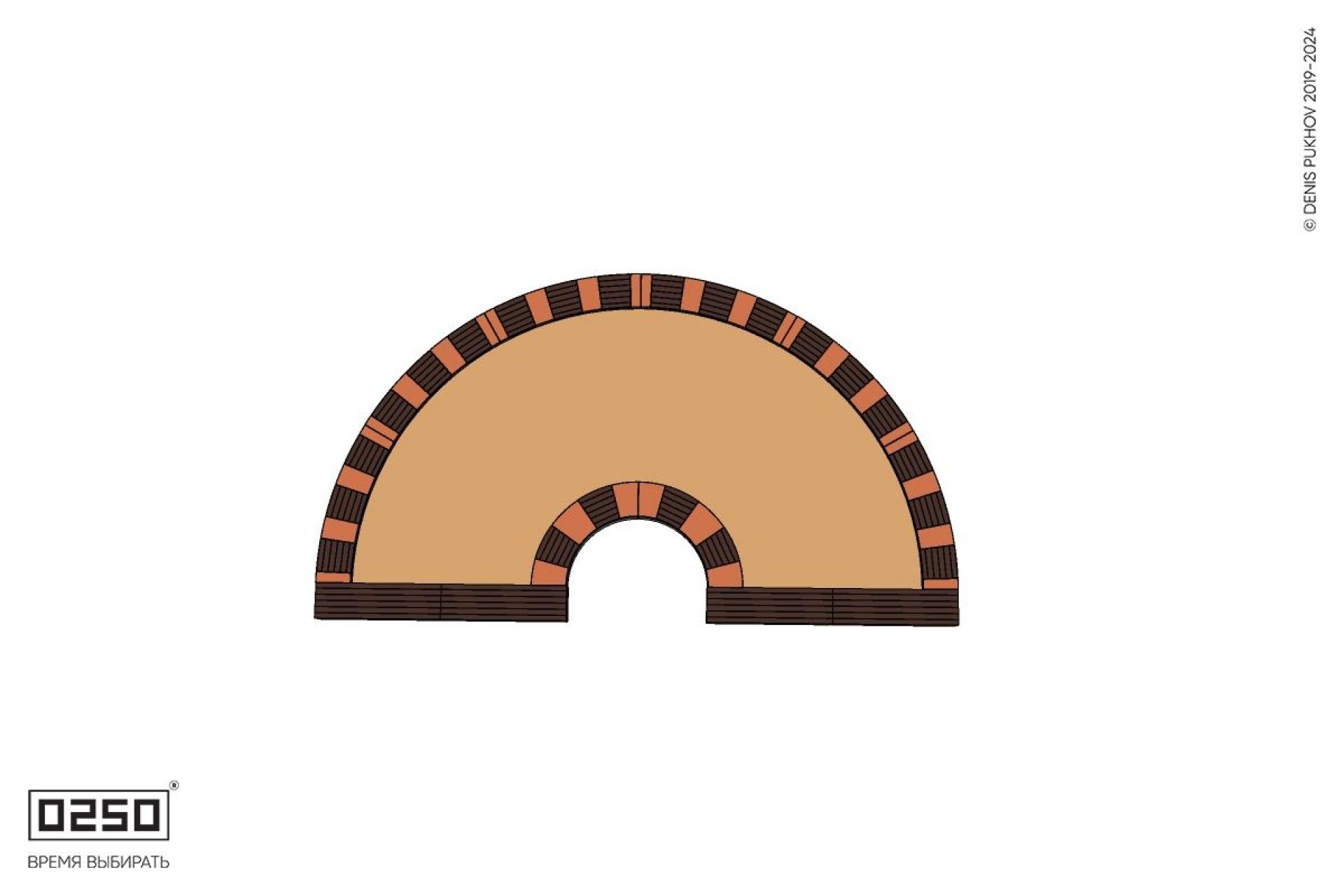 Уличная Полукольцевая скамейка песочница большого радиуса производство 0250