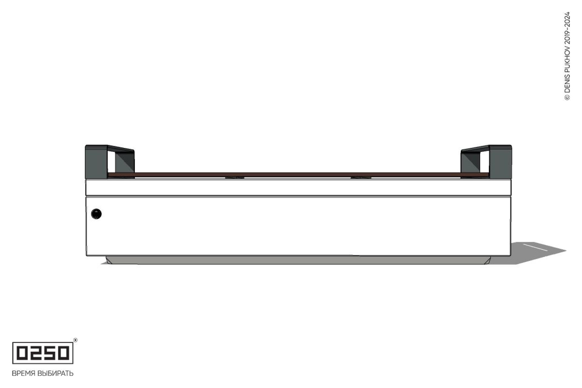 Уличная Скамейка прямая с подлокотниками на блоке производство 0250 Уличная Скамейка прямая с подлокотниками на блоке производство 0250