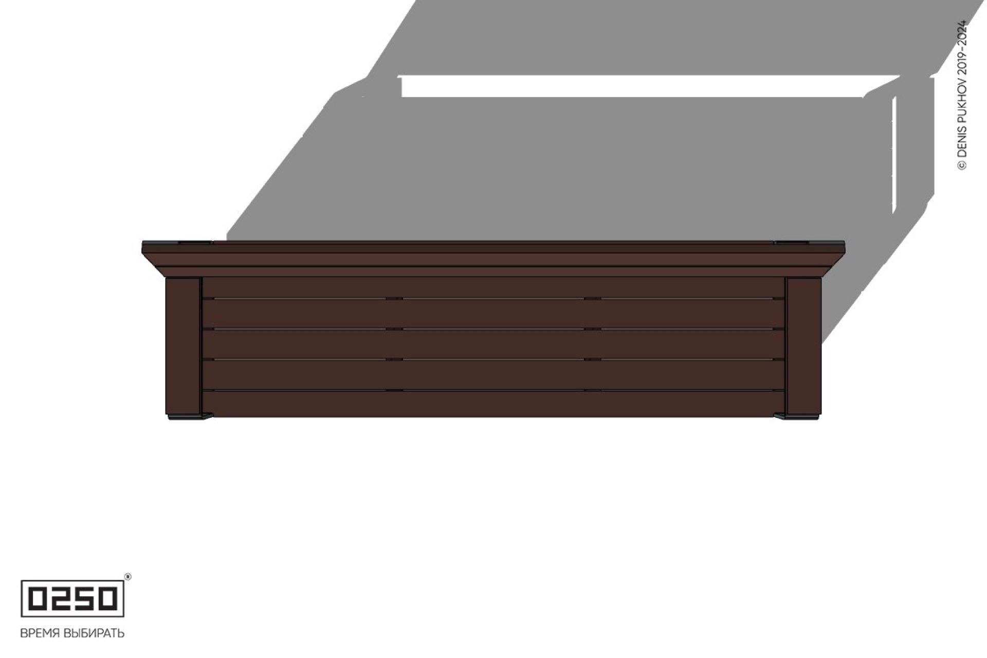 Уличная Скамейка прямая со спинкой и подлокотниками на блоке производство 0250