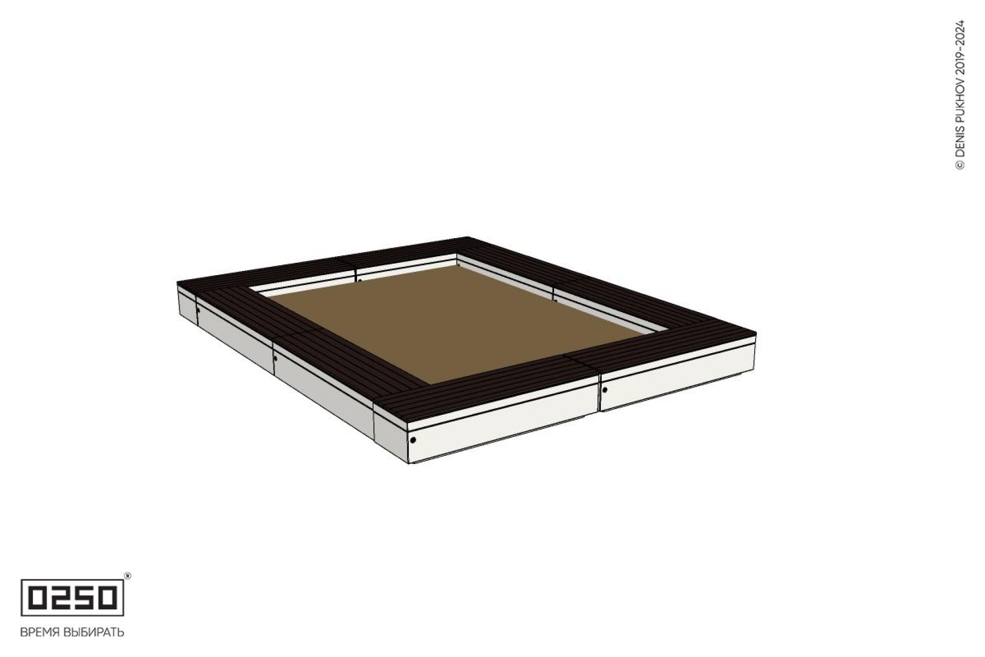 Уличная Четырехугольная двухпролетная скамейка песочница производство 0250