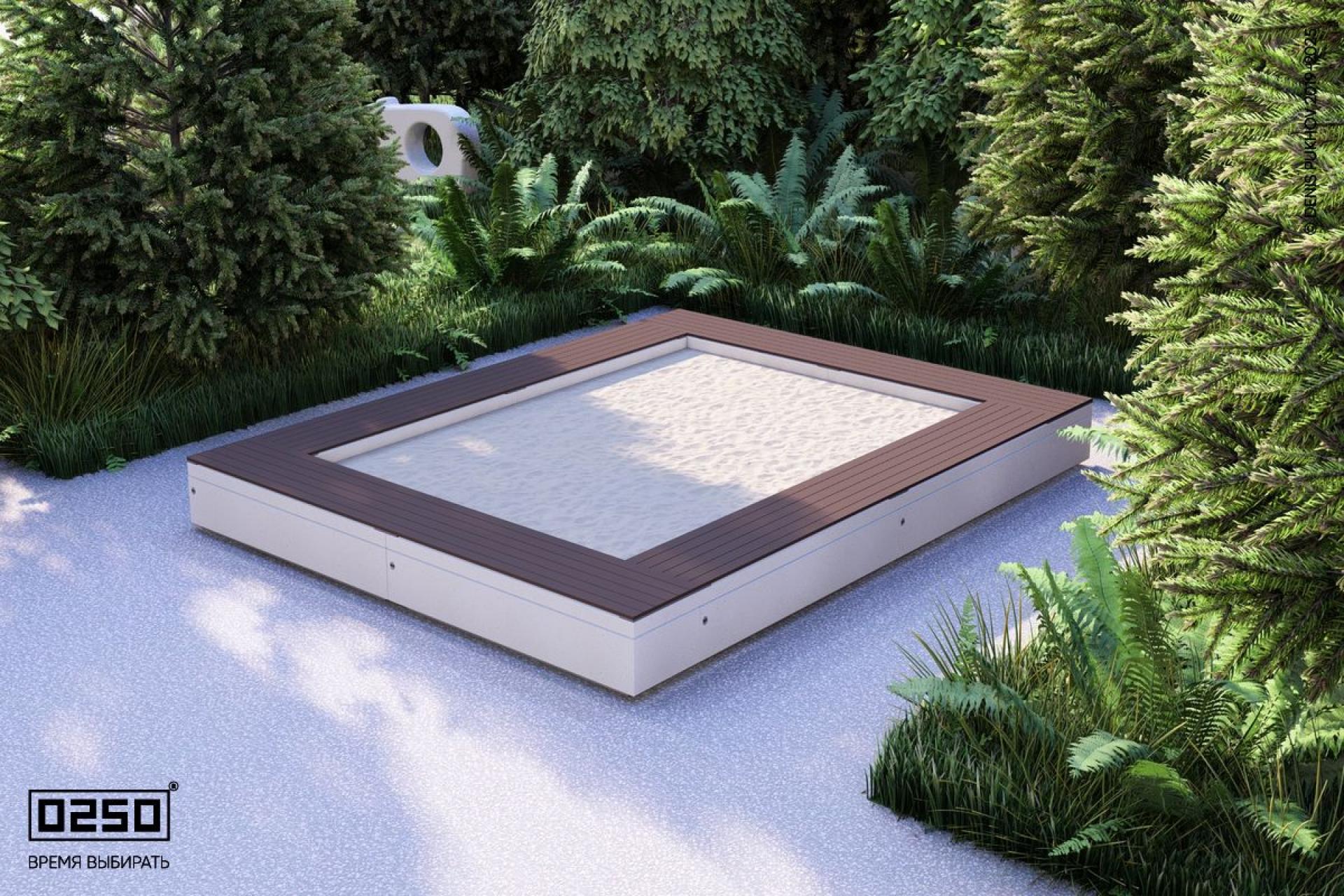 Уличная Четырехугольная двухпролетная скамейка песочница производство 0250, modul+