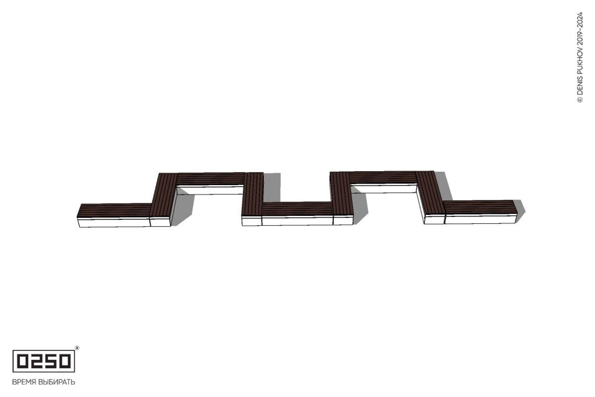 Уличная M-образная прямоугольная скамейка на блоке производство 0250 Уличная M-образная прямоугольная скамейка на блоке производство 0250