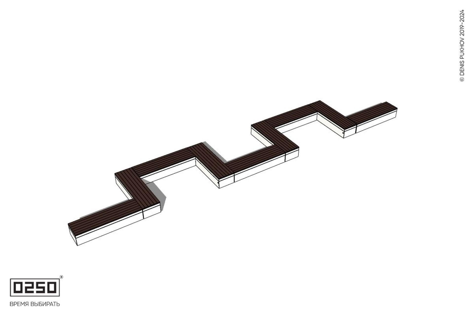 Уличная M-образная прямоугольная скамейка на блоке производство 0250 Уличная M-образная прямоугольная скамейка на блоке производство 0250