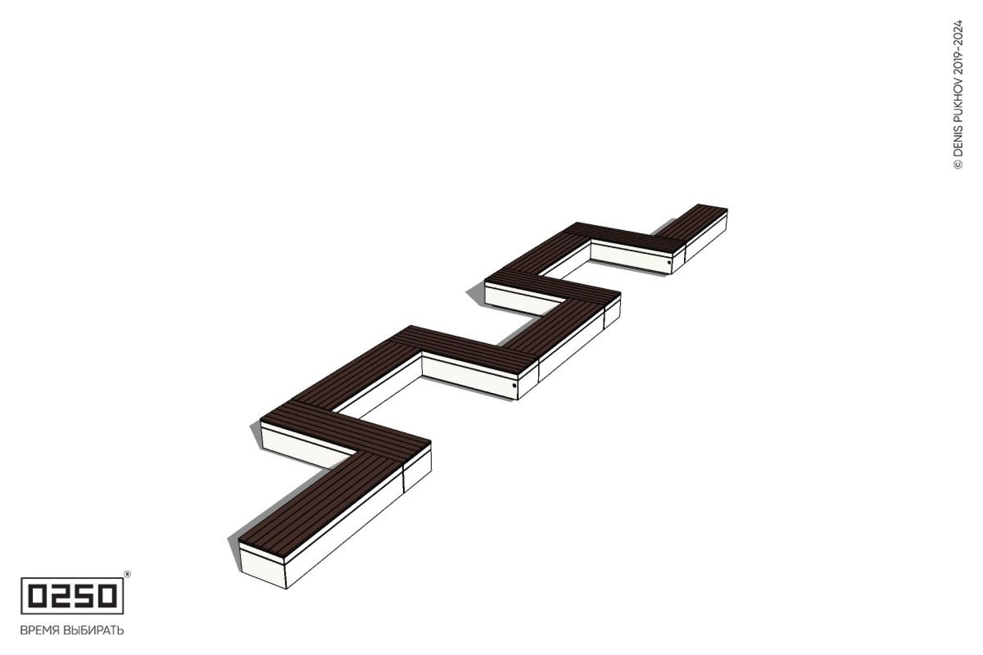 Уличная M-образная прямоугольная скамейка на блоке производство 0250 Уличная M-образная прямоугольная скамейка на блоке производство 0250