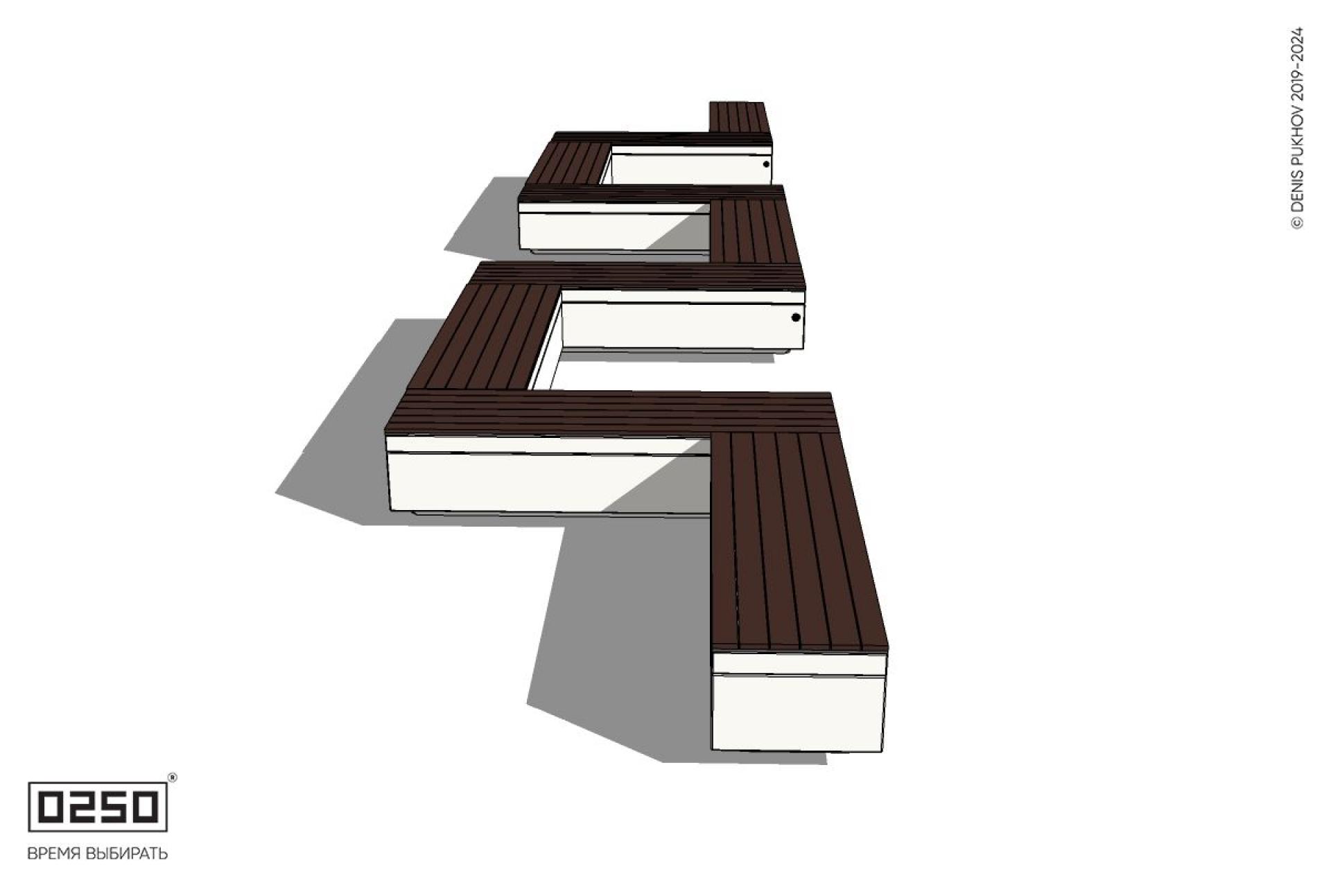 Уличная M-образная прямоугольная скамейка на блоке производство 0250 Уличная M-образная прямоугольная скамейка на блоке производство 0250