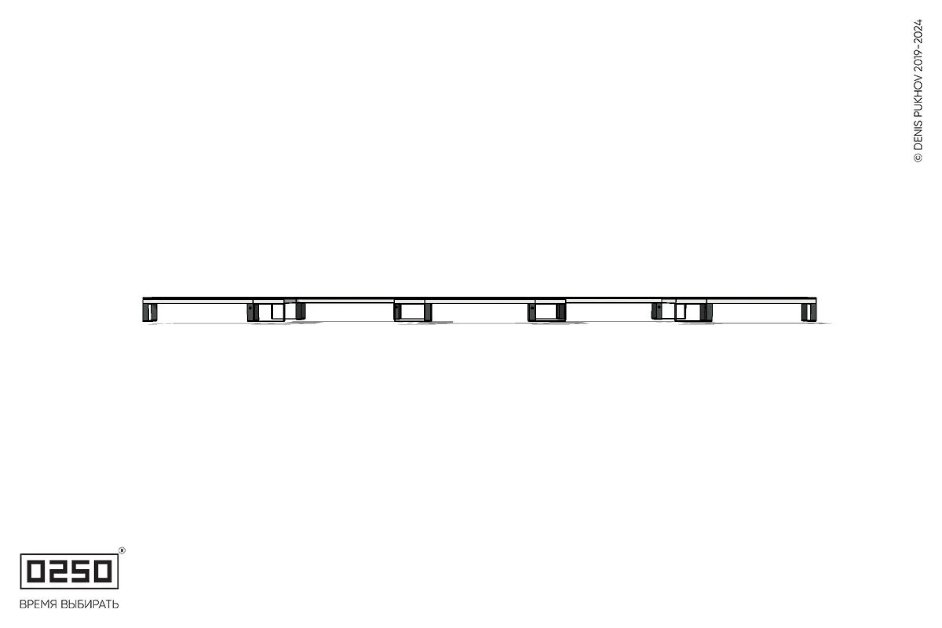 Уличная M-образная прямоугольная скамейка на ножках производство 0250