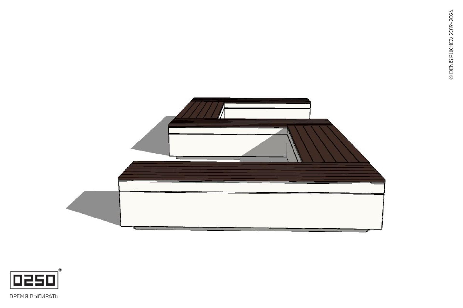 Уличная S-образная прямоугольная скамейка на блоке производство 0250 Уличная S-образная прямоугольная скамейка на блоке производство 0250
