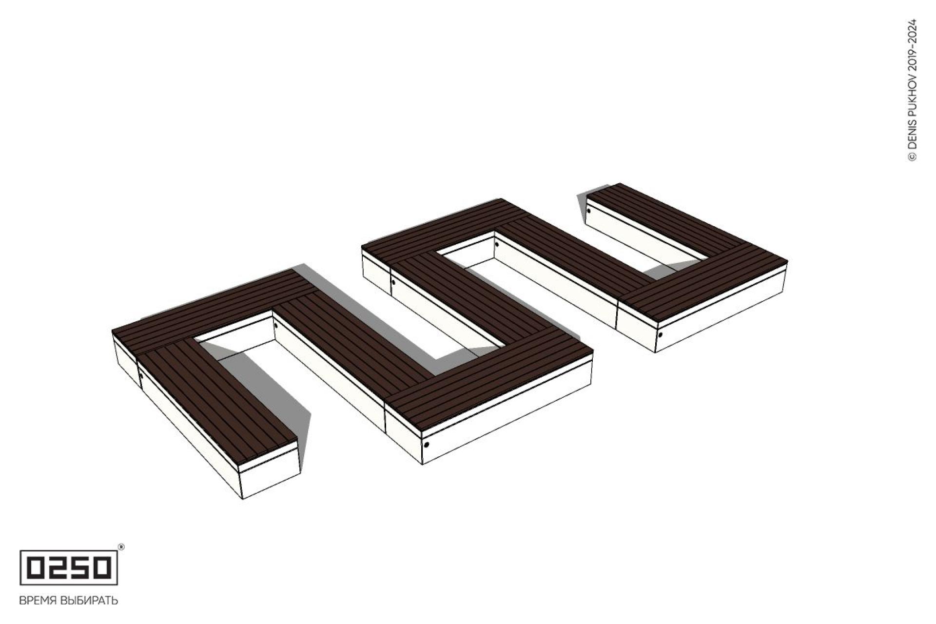 Уличная S-образная прямоугольная широкая двойная скамейка на блоке производство 0250 Уличная S-образная прямоугольная широкая двойная скамейка на блоке производство 0250
