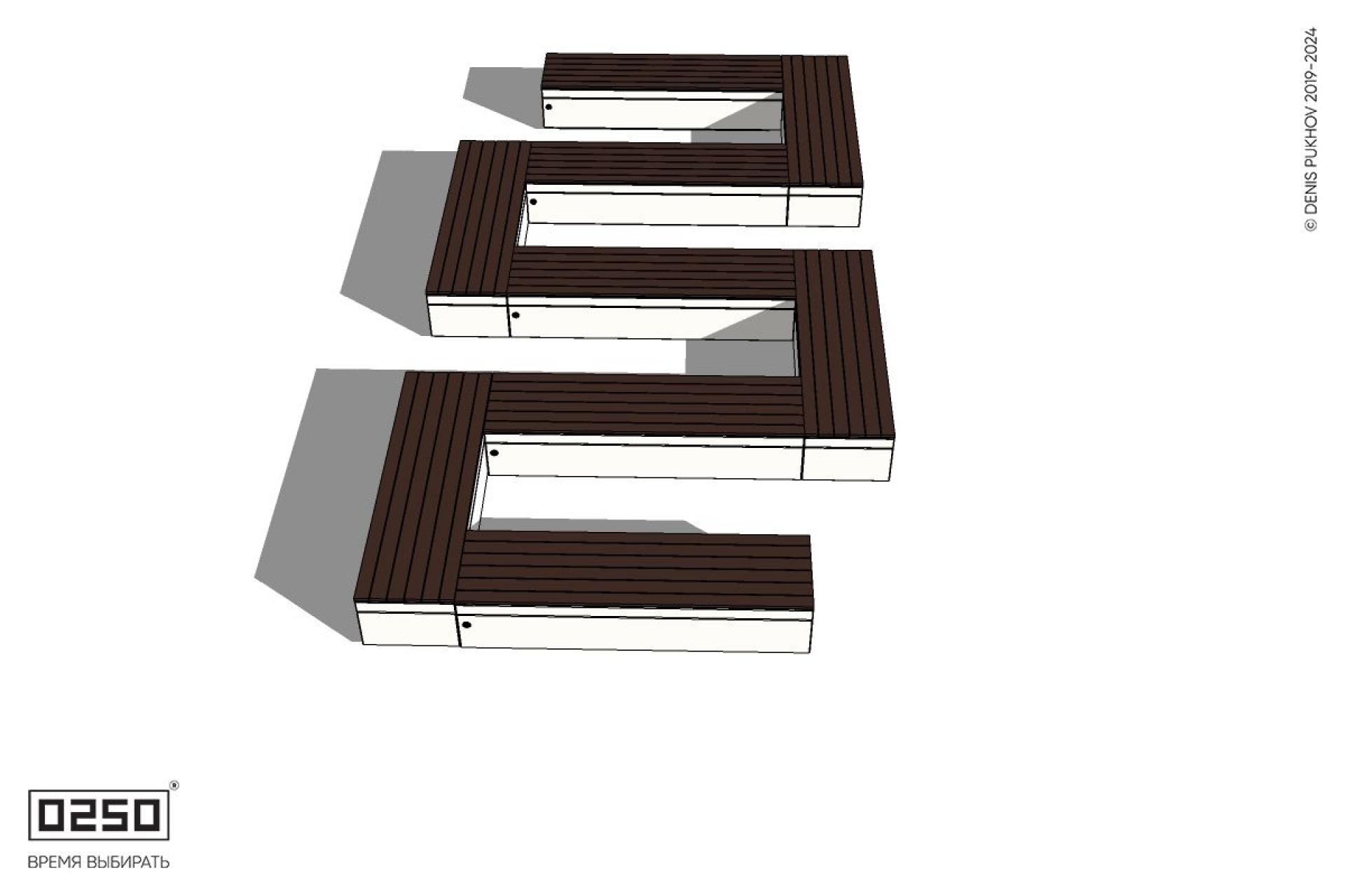 Уличная S-образная прямоугольная широкая двойная скамейка на блоке производство 0250 Уличная S-образная прямоугольная широкая двойная скамейка на блоке производство 0250