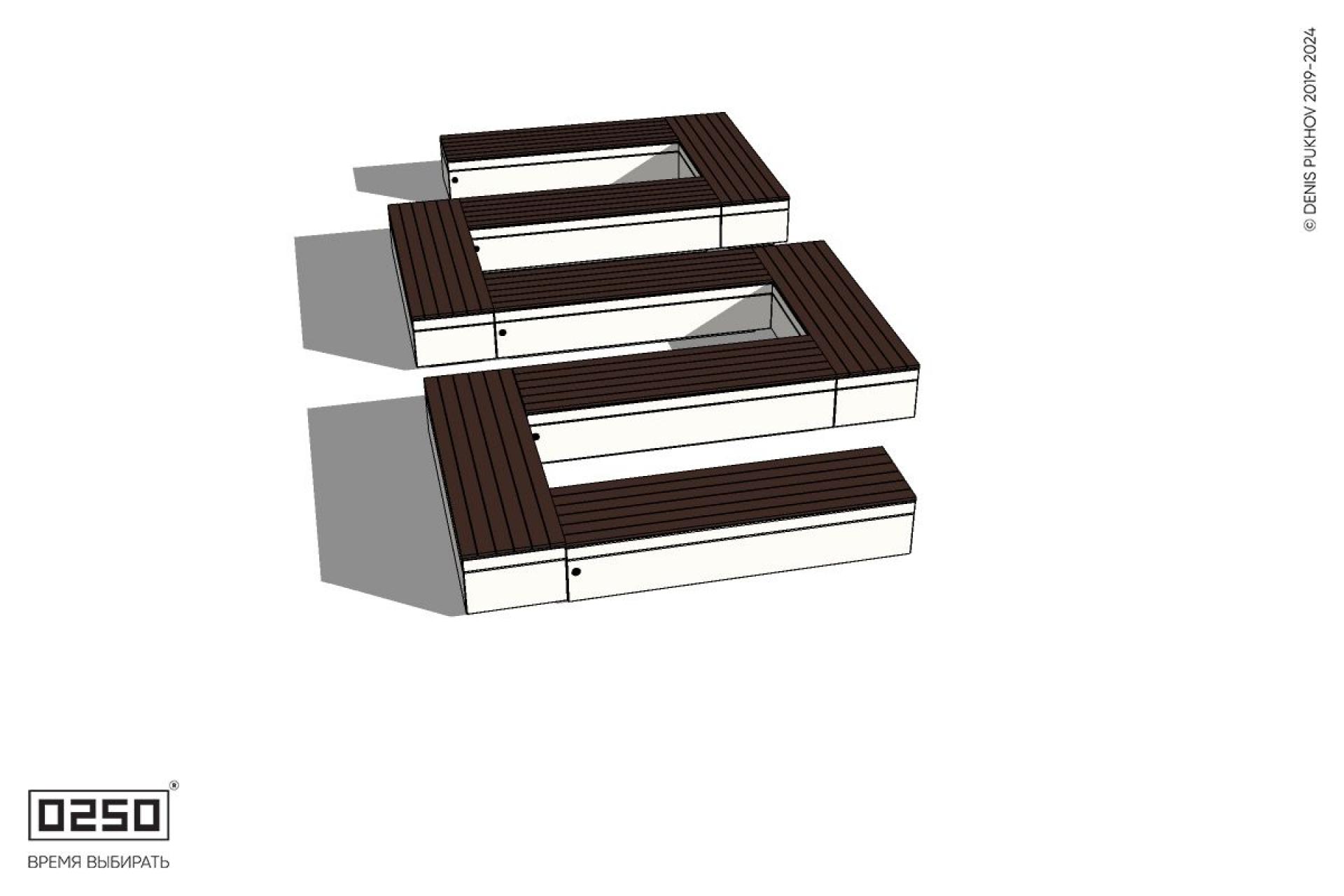 Уличная S-образная прямоугольная широкая двойная скамейка на блоке производство 0250 Уличная S-образная прямоугольная широкая двойная скамейка на блоке производство 0250