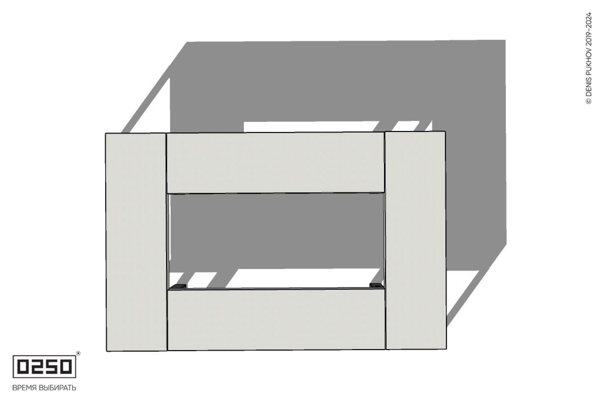 Бетонная четырехугольная скамейка на ножках Уличная Бетонная четырехугольная скамейка на ножках производство 0250, module