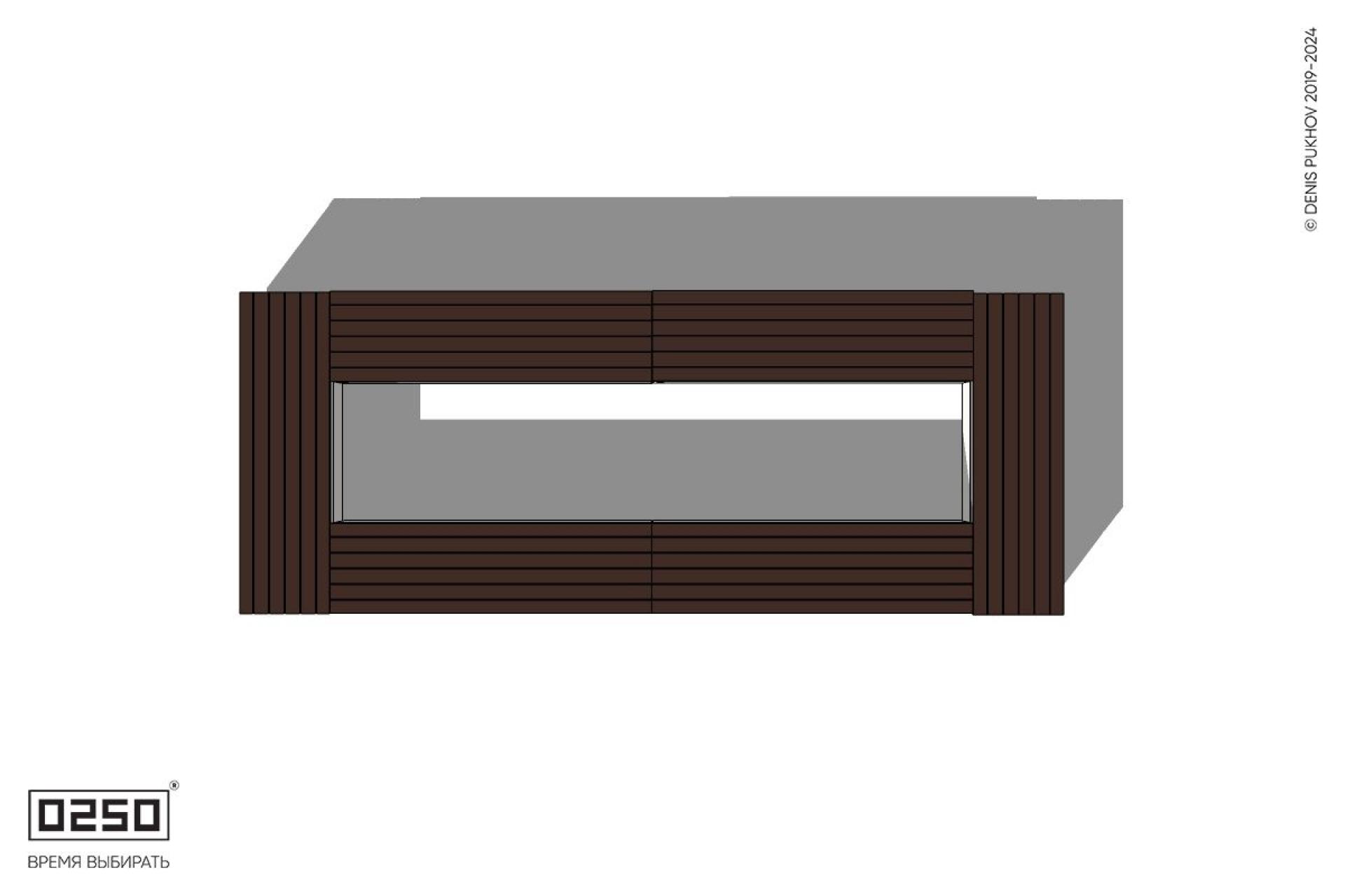 Четырехугольная скамейка двухпролетная на блоке Уличная Четырехугольная скамейка двухпролетная на блоке производство 0250, module