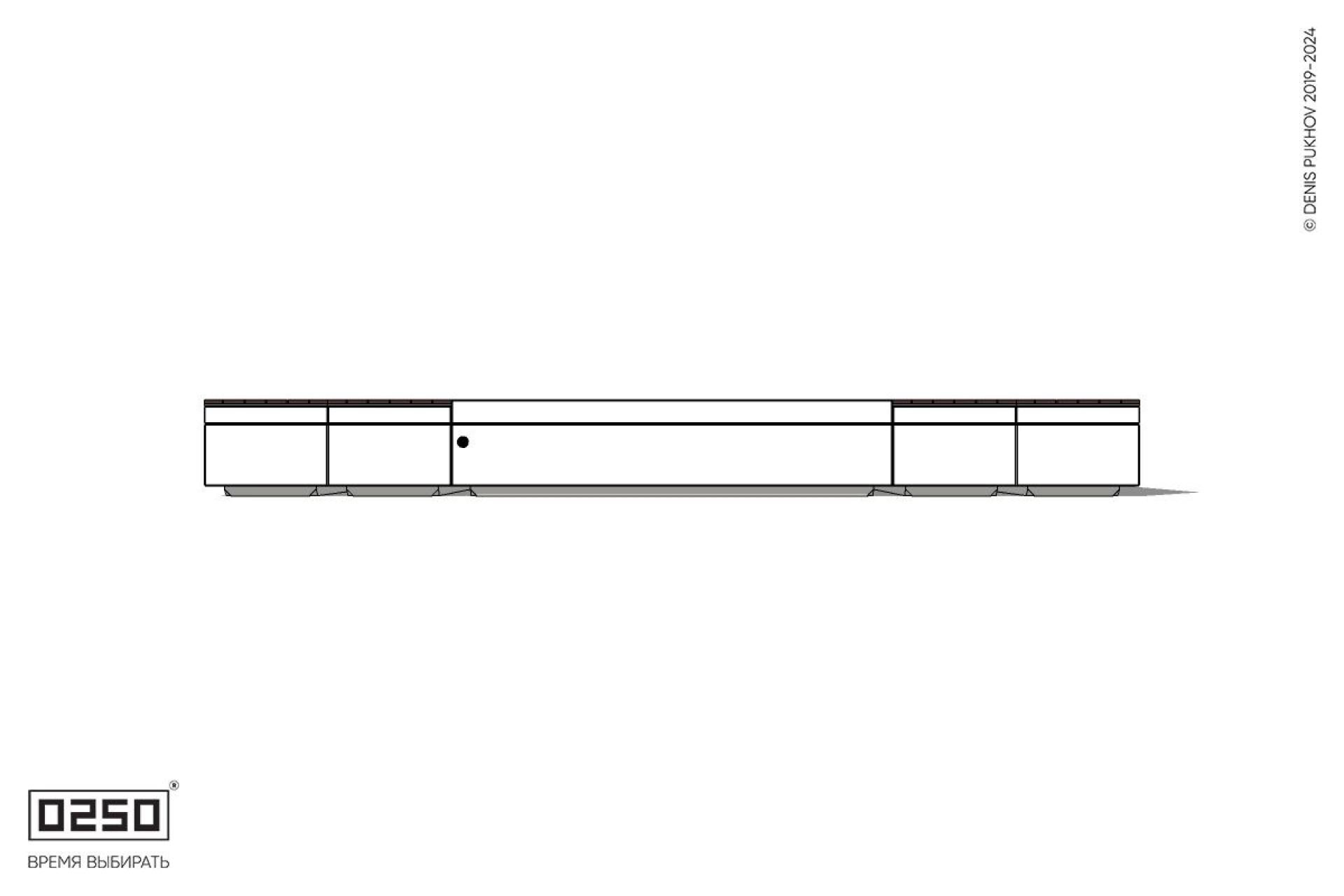 Уличная Скамейка четырехугольная с двухрядной шириной и комбинированным настилом на блоке производство 0250