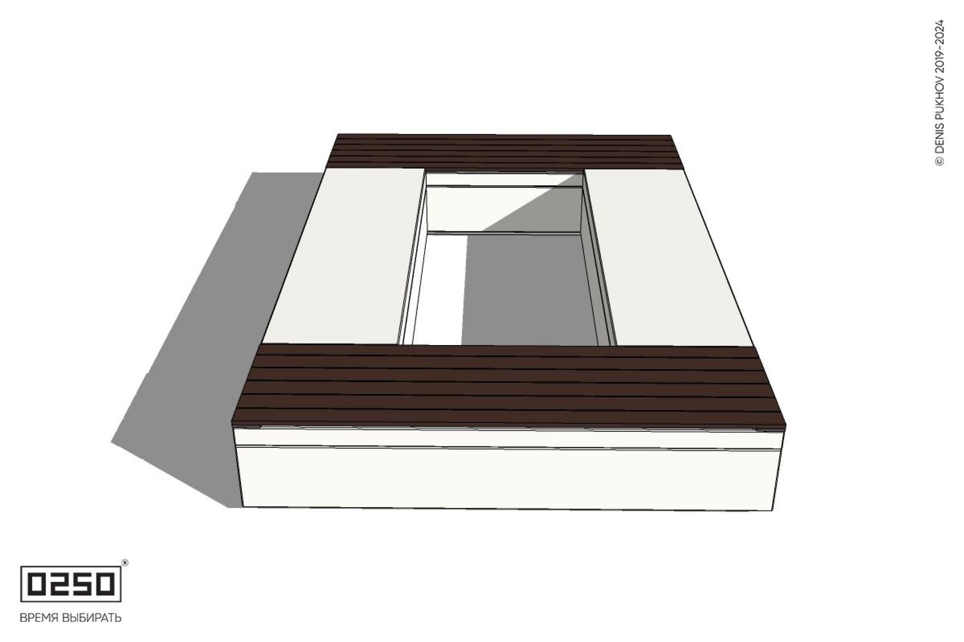 Уличная Четырехугольная скамейка с комбинированным настилом на блоке производство 0250 Уличная Четырехугольная скамейка с комбинированным настилом на блоке производство 0250