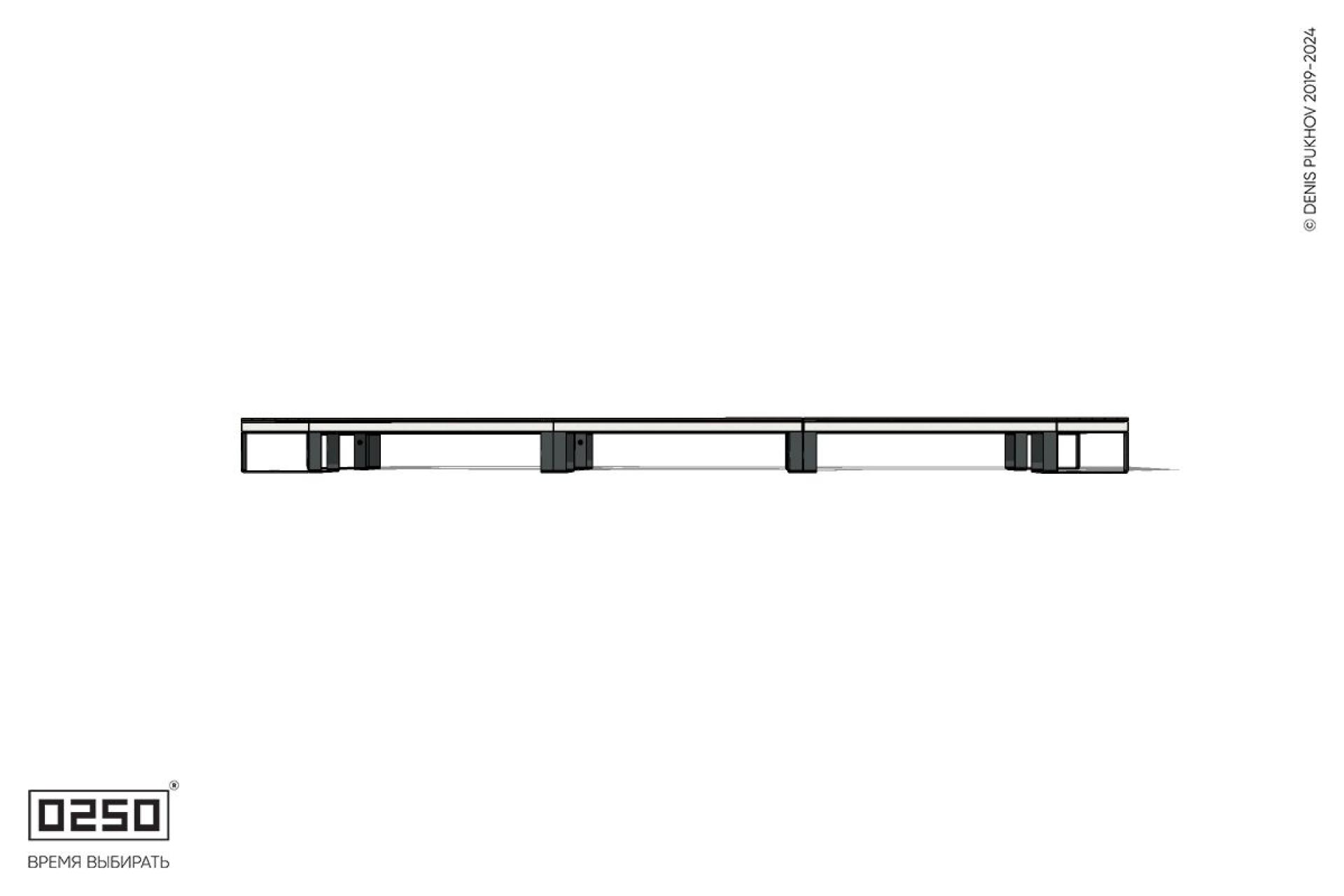 Уличная Четырехугольная скамейка трехпролетная на ножках производство 0250 Уличная Четырехугольная скамейка трехпролетная на ножках производство 0250