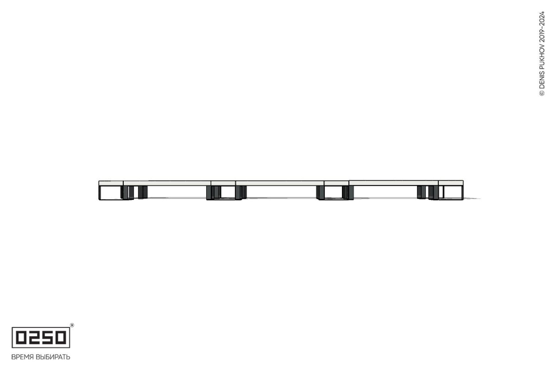 Уличная Бетонная четырехугольная скамейка трехпролетная ячеистая на ножках производство 0250 Уличная Бетонная четырехугольная скамейка трехпролетная ячеистая на ножках производство 0250