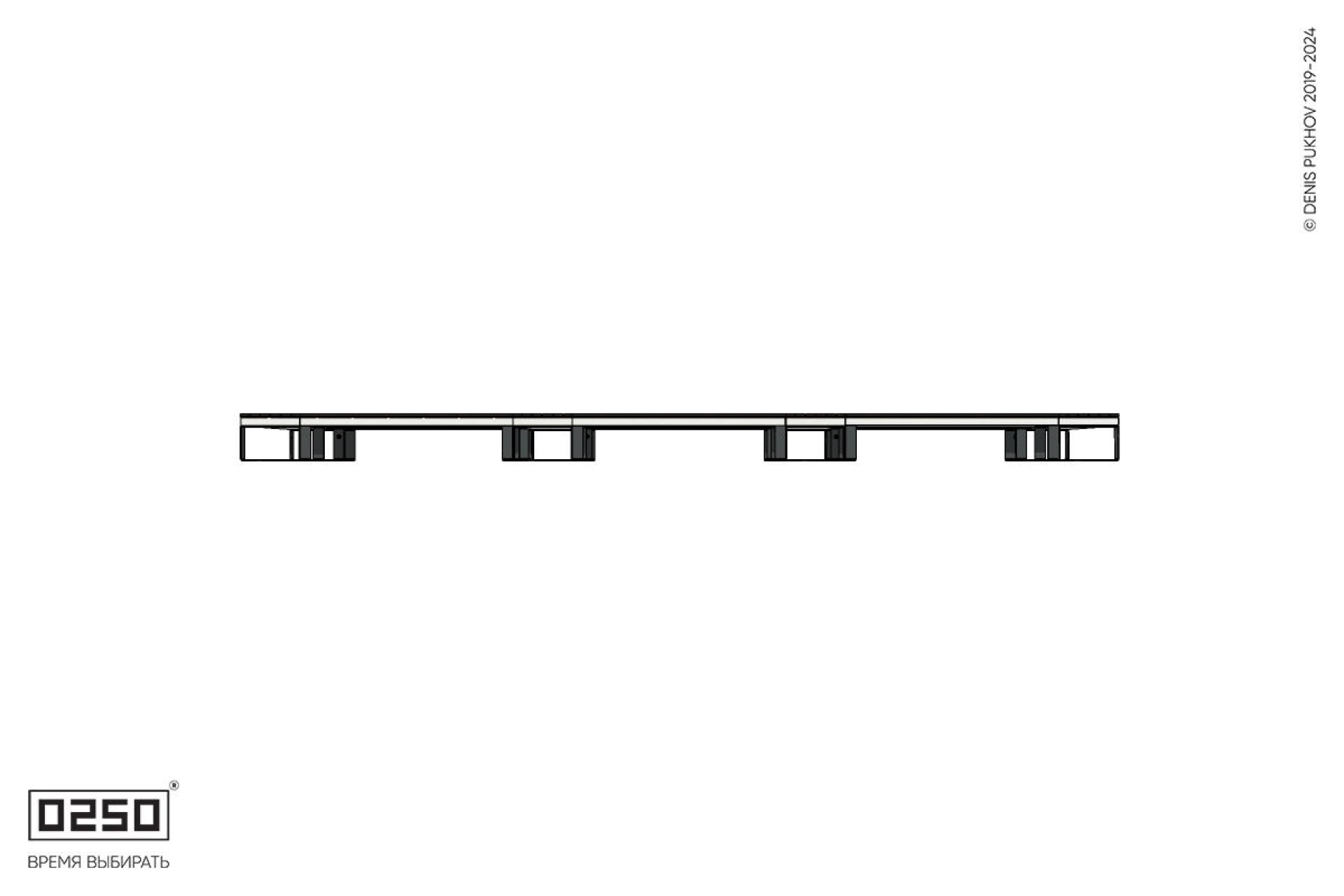 Уличная Четырехугольная скамейка трехпролетная ячеистая на ножках производство 0250