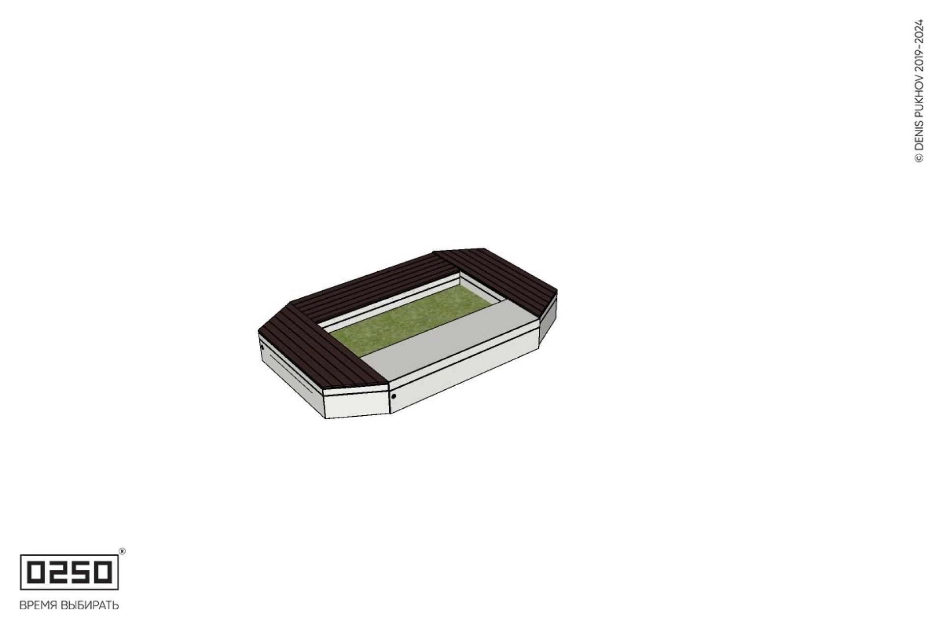 Уличная Четырехугольная скамейка цветник усеченная производство 0250