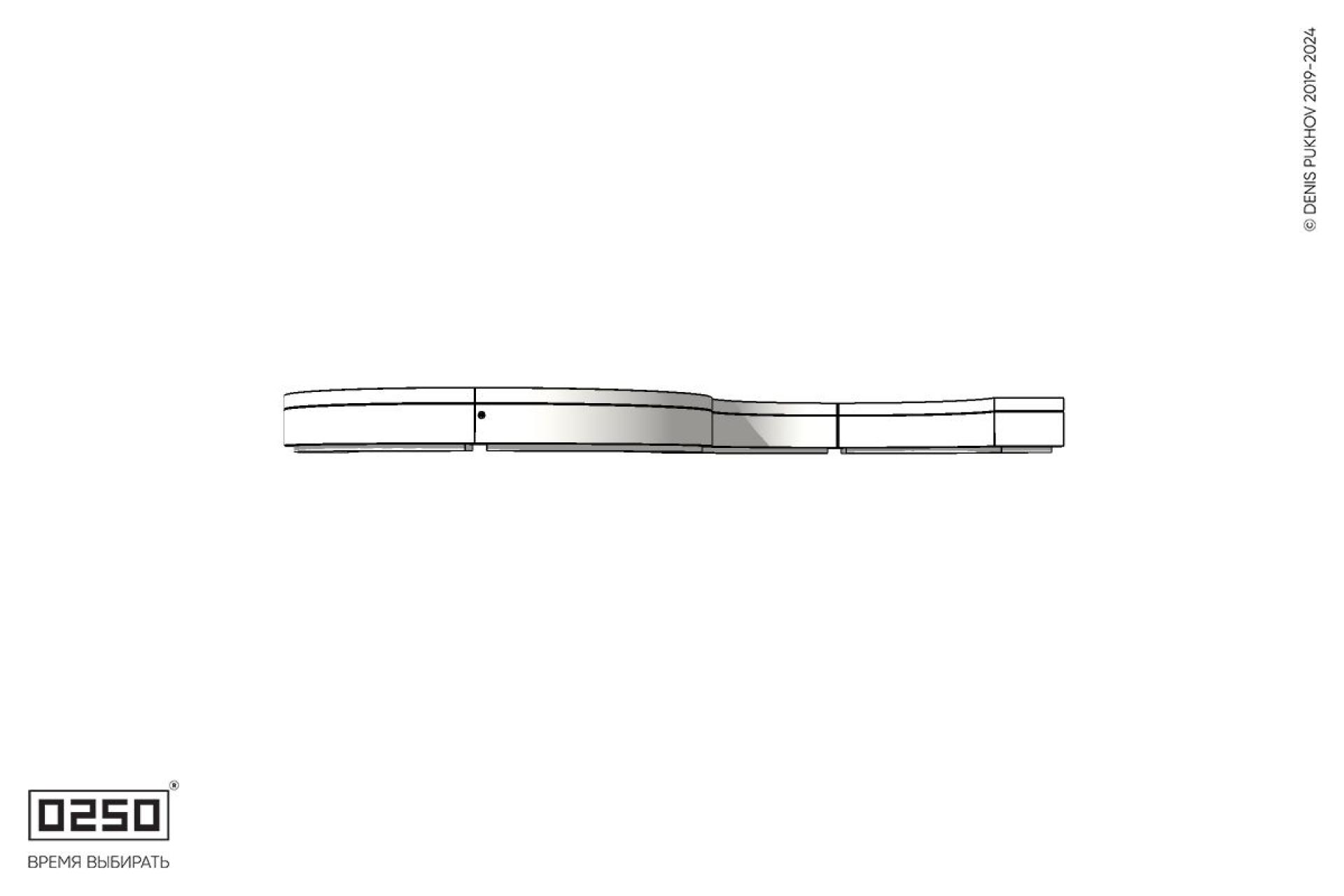 Уличная Бетонная S-образная волнообразная скамейка на блоке производство 0250